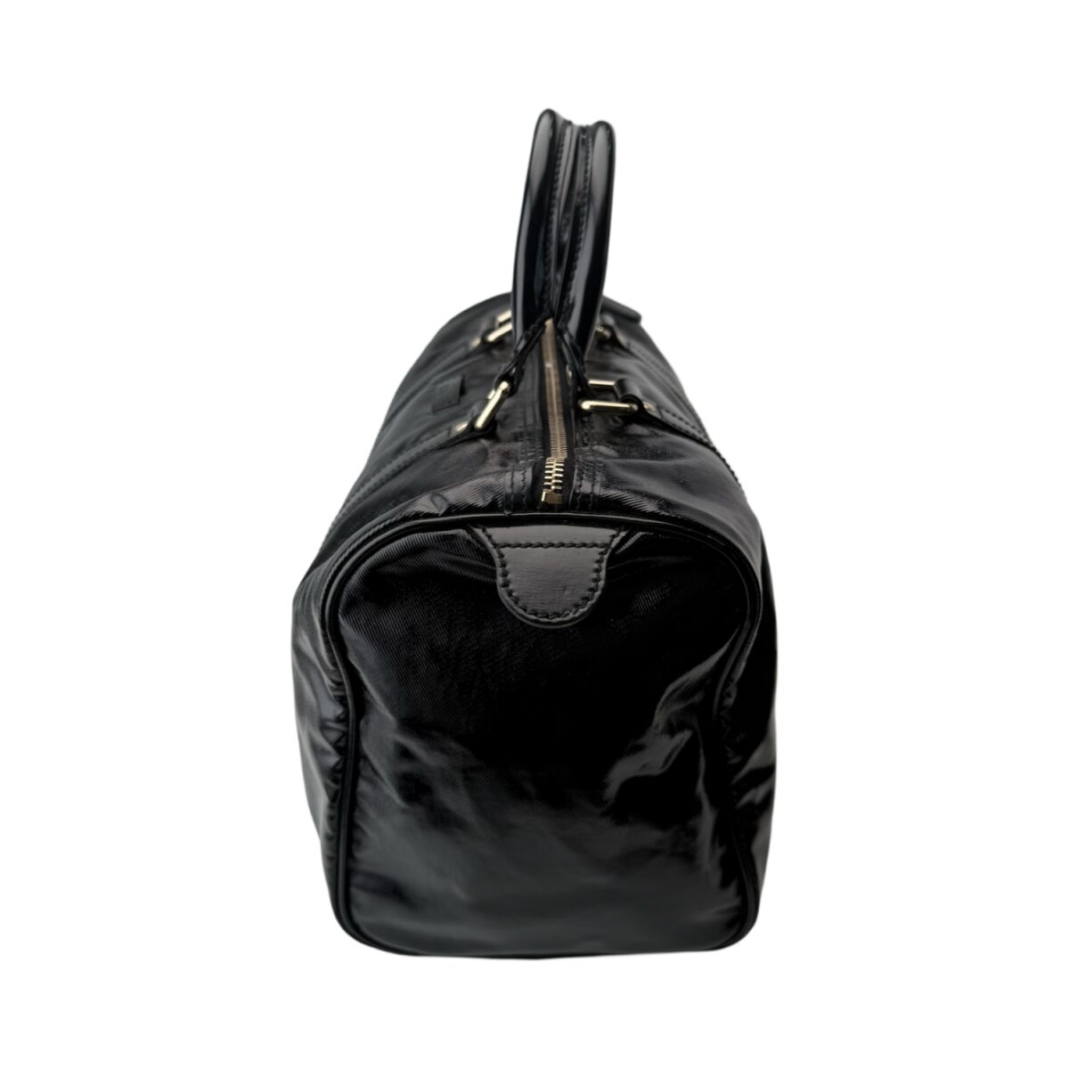 Gucci Mini Boston Handbag Coated Canvas Black