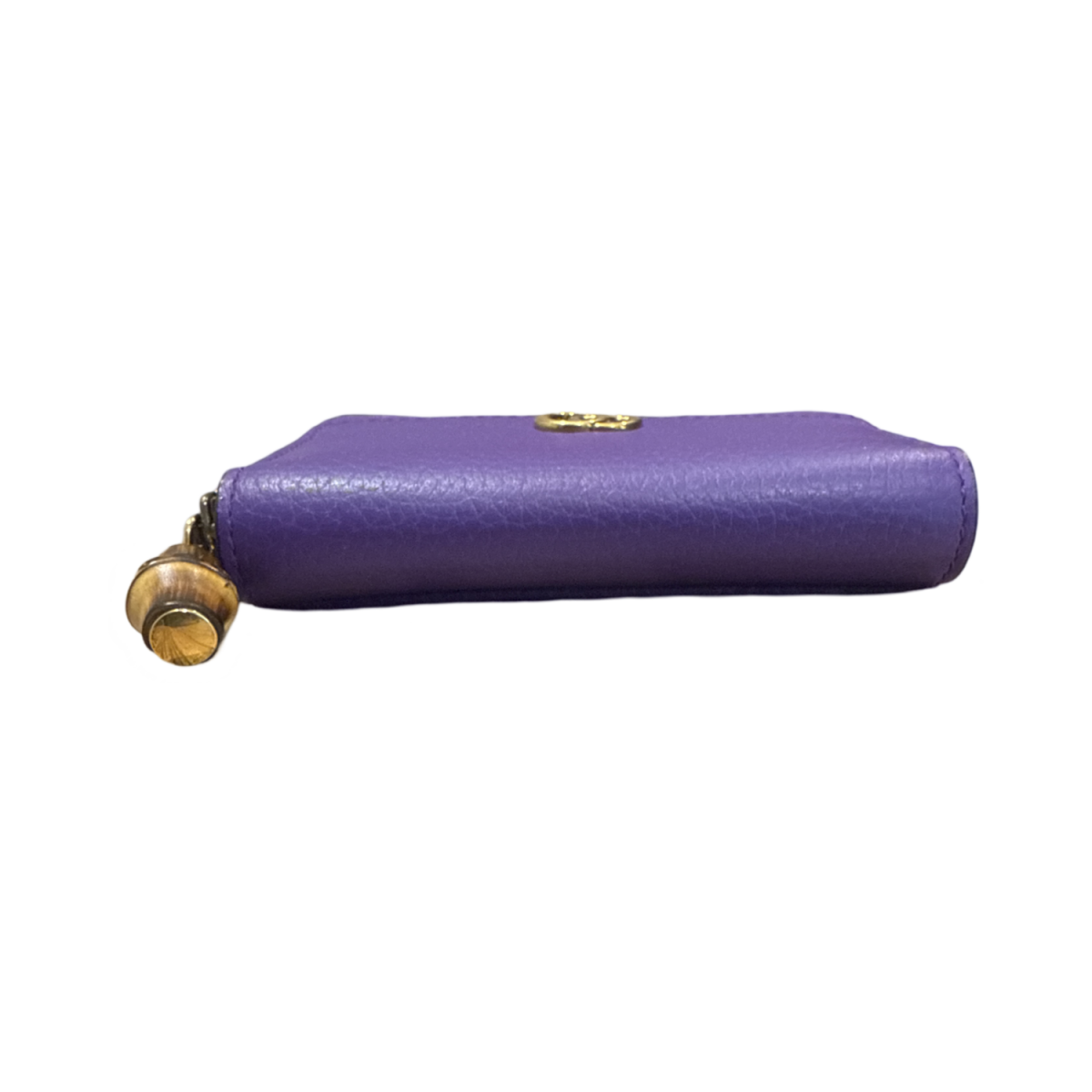 Gucci Double G Zip Card Case With Bamboo