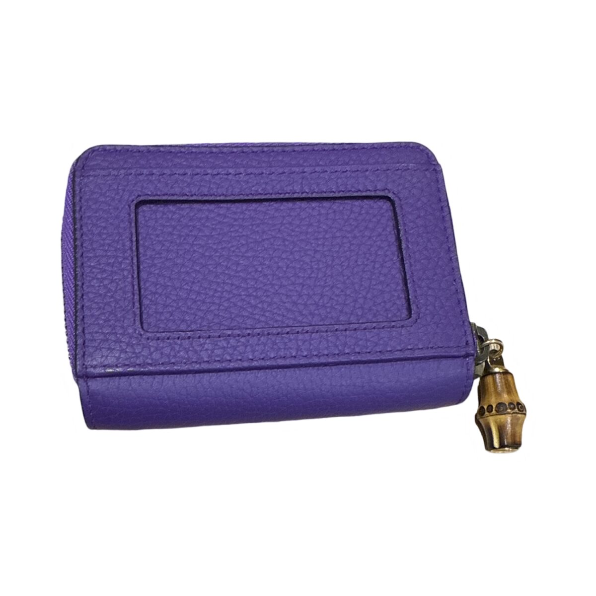 Gucci Double G Zip Card Case With Bamboo