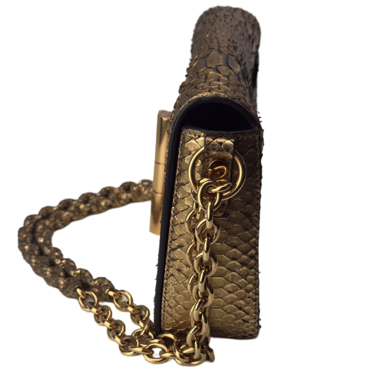 Tom Ford Women’s Natural Medium Natalia Metallic Python Bag