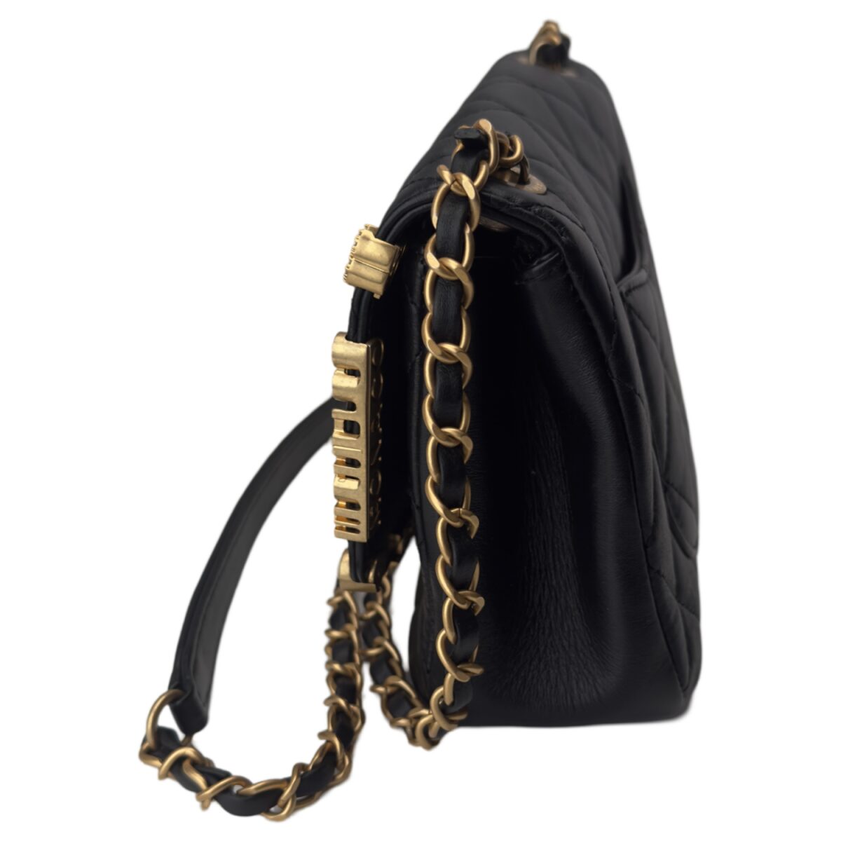 Chanel Limited Edition Paris Monaco Mini Flap Bag in Black Lambskin