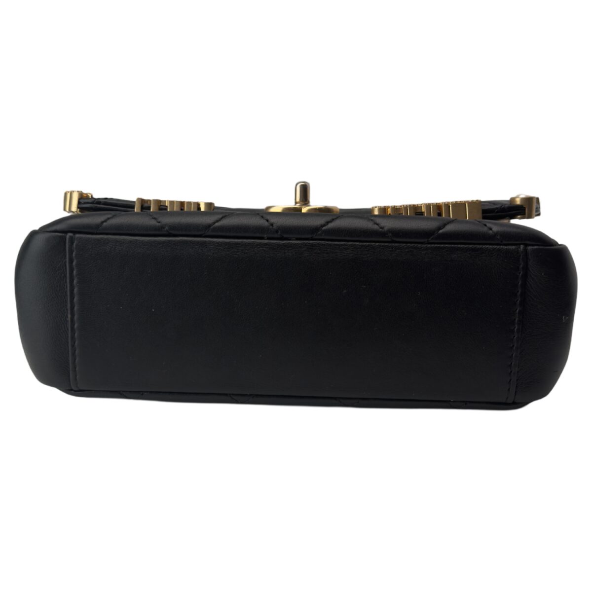 Chanel Limited Edition Paris Monaco Mini Flap Bag in Black Lambskin