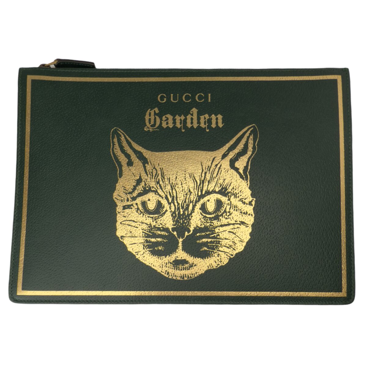 Gucci Garden Cat Print Pouch