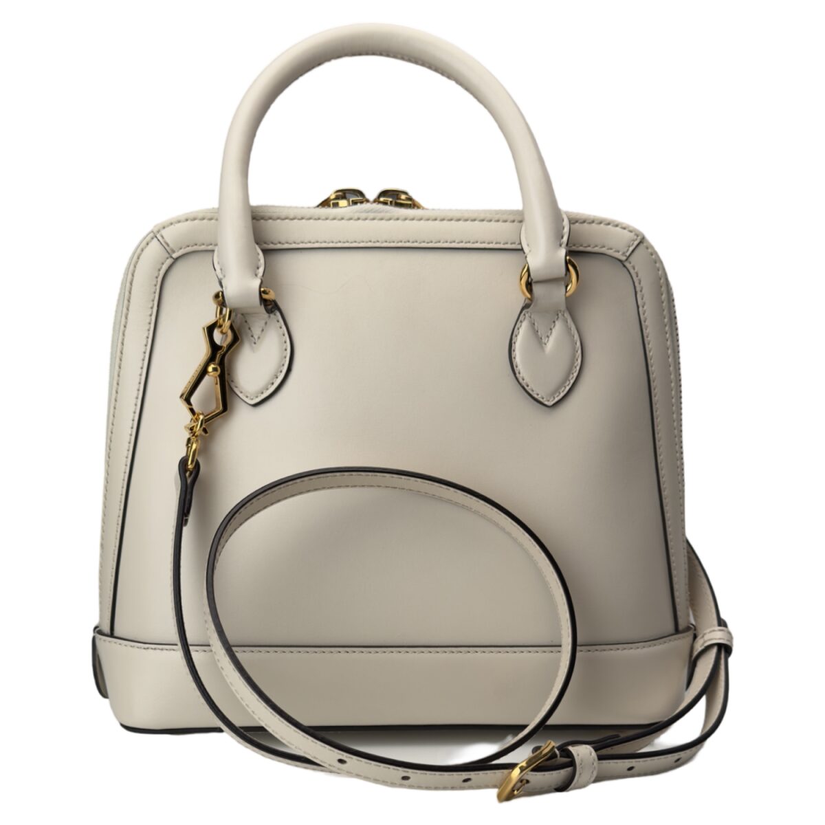 Gucci White Smooth Leather 1955 Horsebit Small Bag