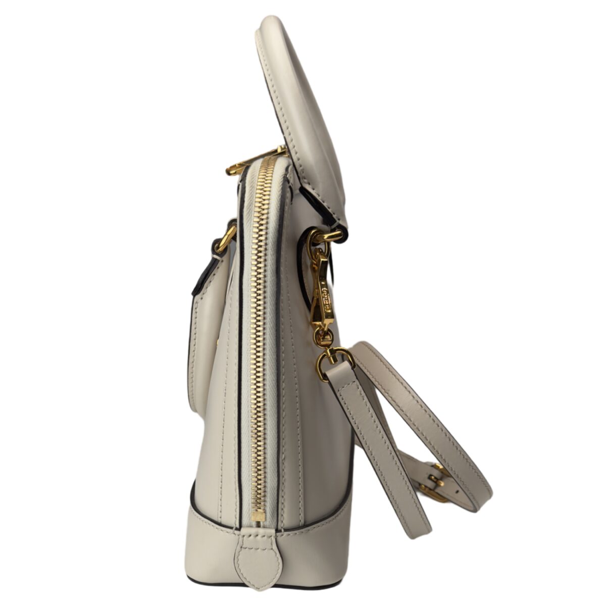 Gucci White Smooth Leather 1955 Horsebit Small Bag