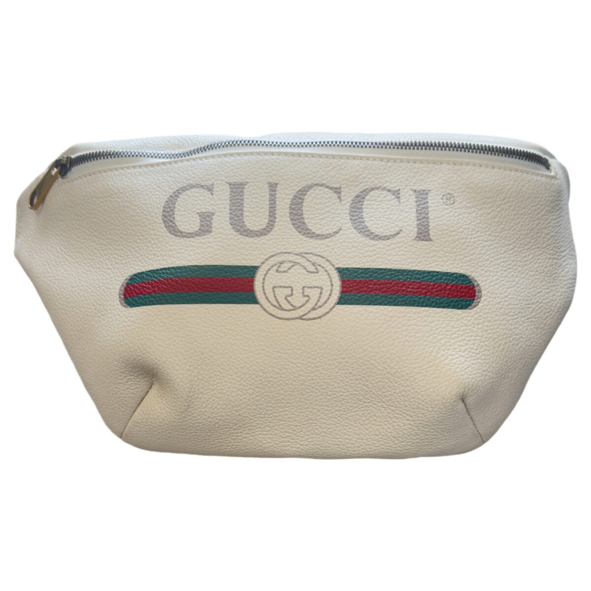 Gucci GG Print Leather Body/Belt Bag White