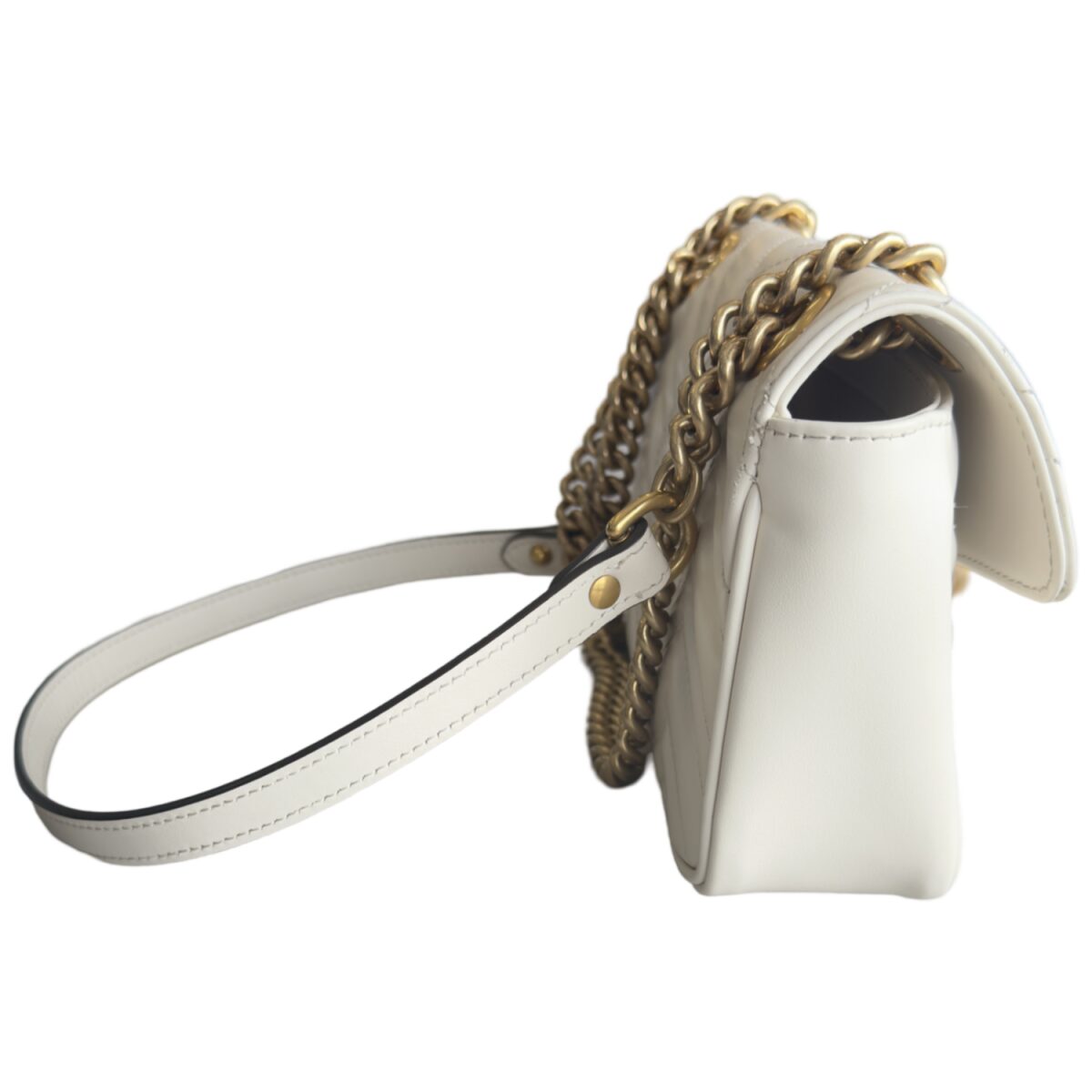 Gucci GG Marmont Matelassé Mini Bag White