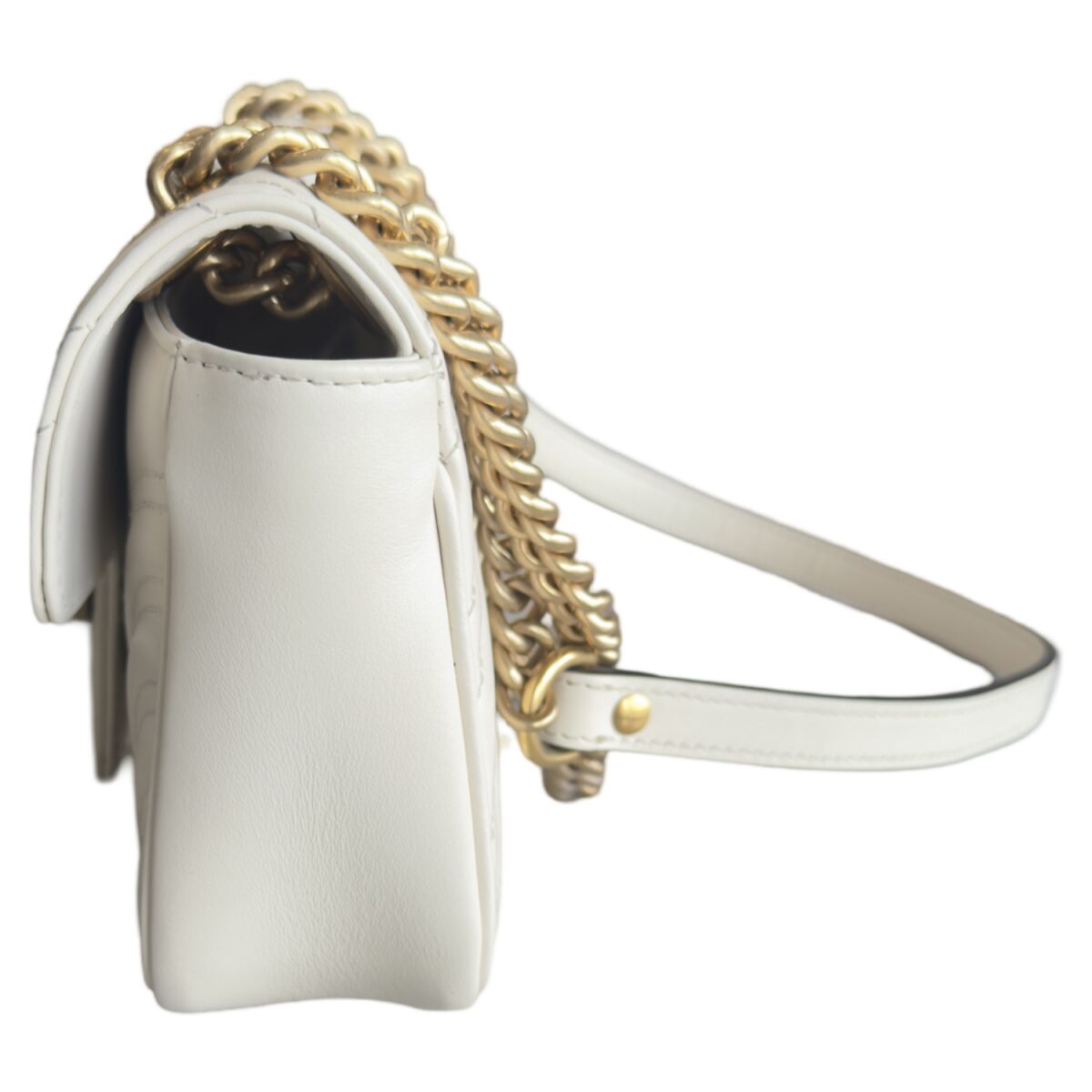 Gucci GG Marmont Matelassé Mini Bag White