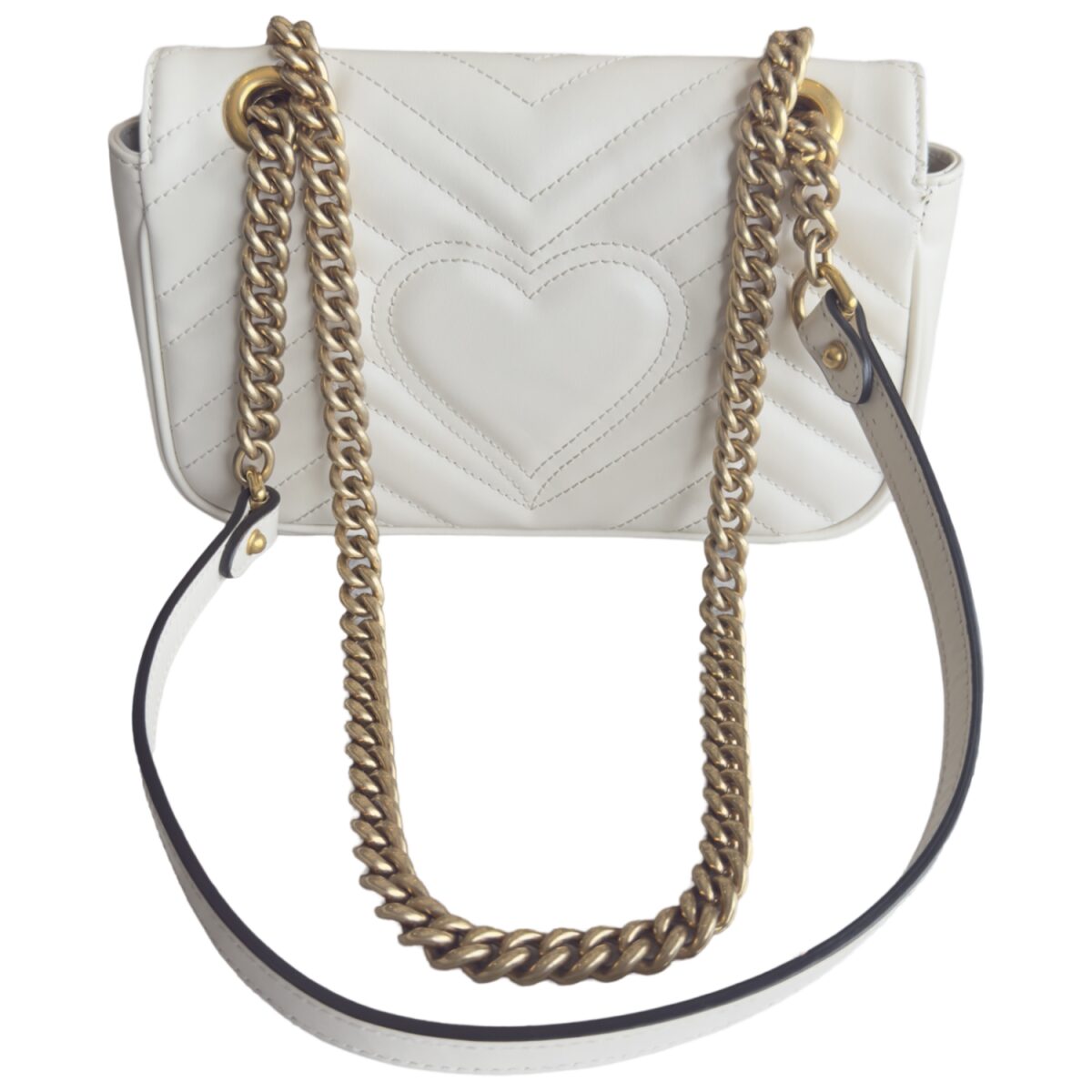 Gucci GG Marmont Matelassé Mini Bag White