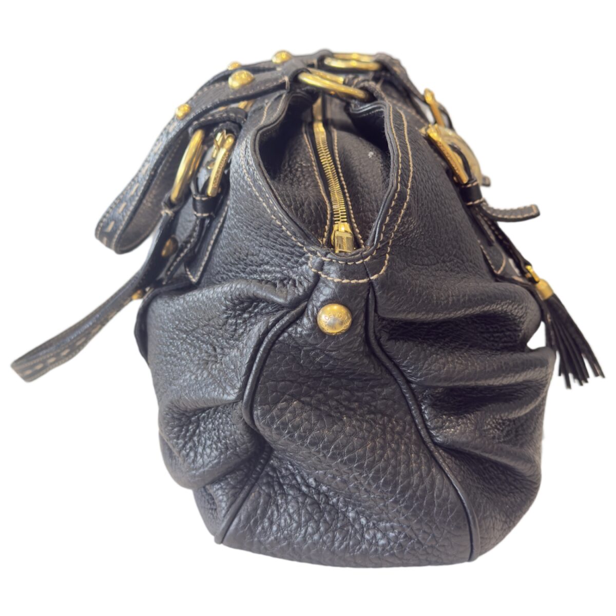 Vintage Dolce & Gabbana Black Leather Shoulder Bag