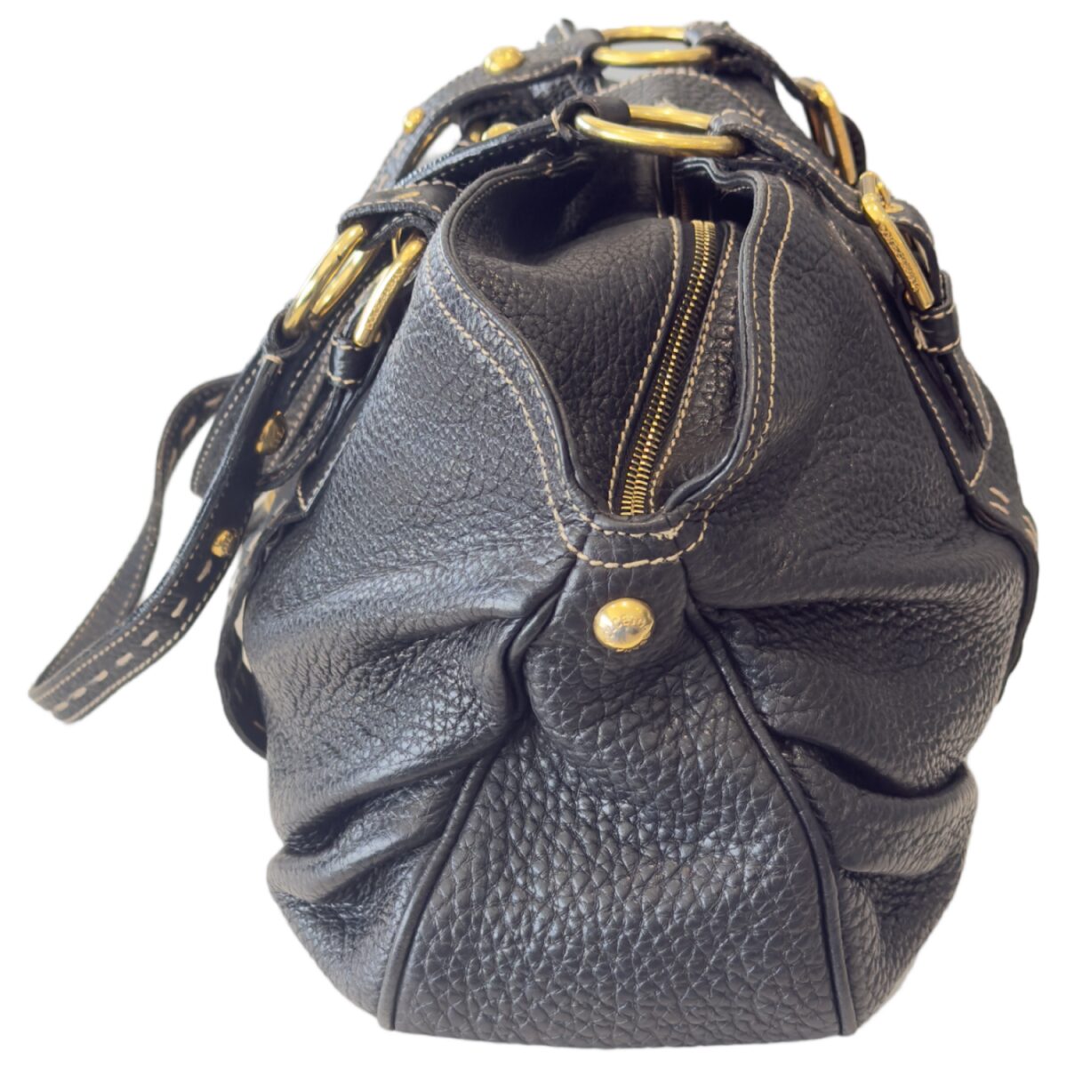 Vintage Dolce & Gabbana Black Leather Shoulder Bag