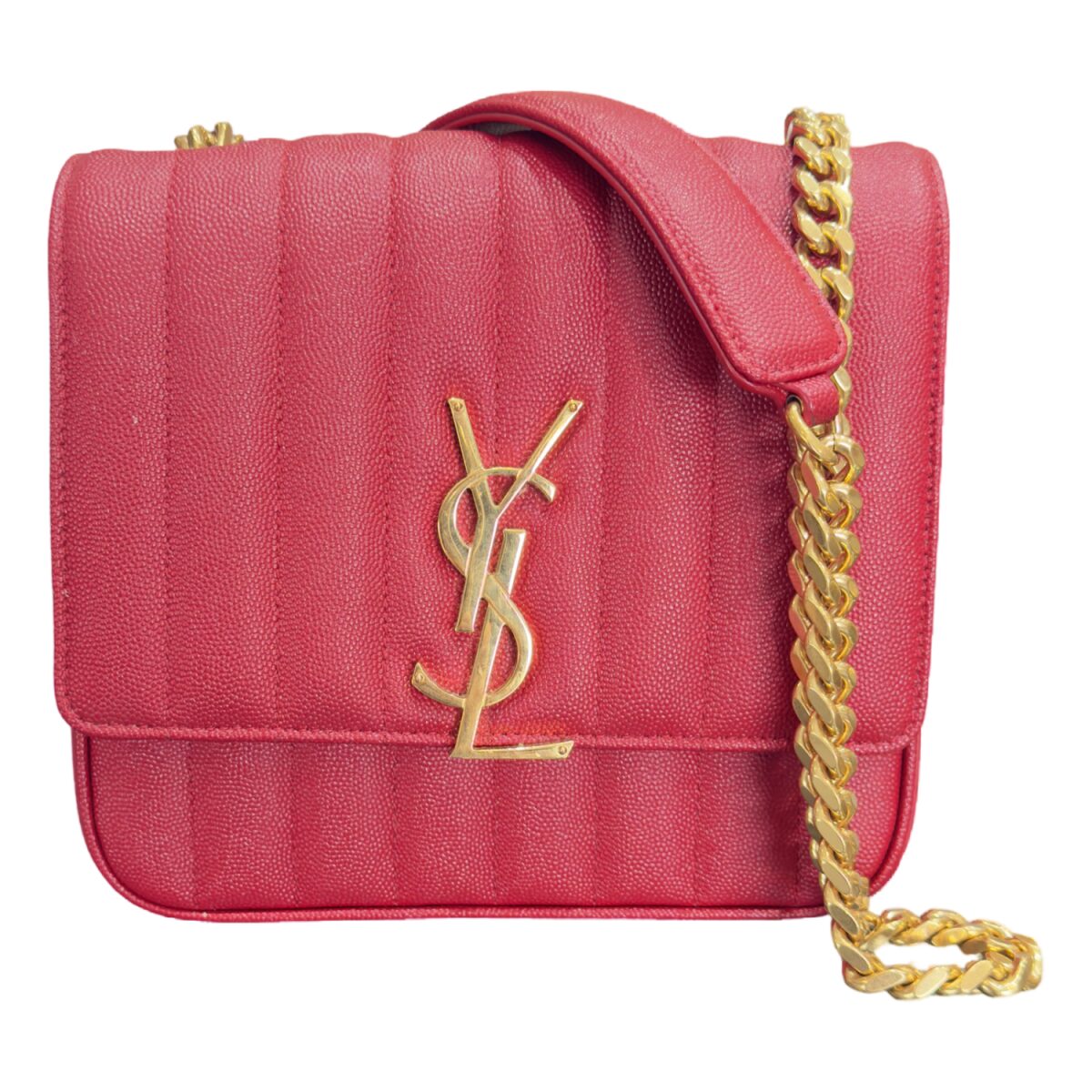 Saint Laurent Vicky YSL Logo Chain Shoulder Bag