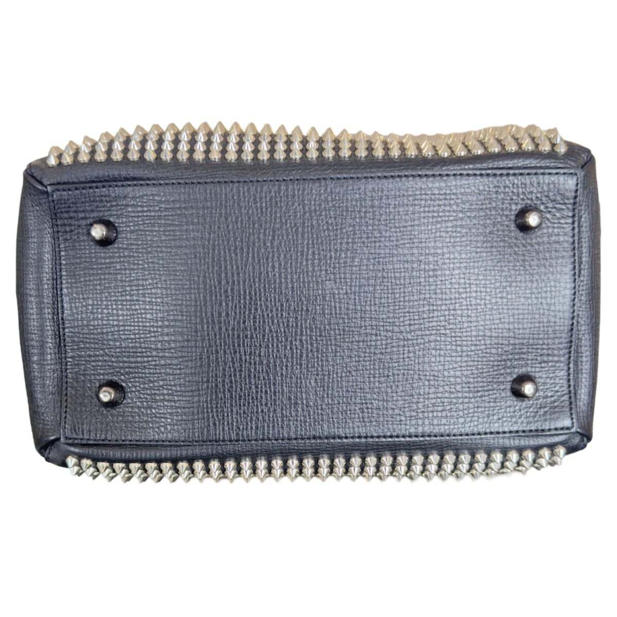 Christian Louboutin Black Leather Studded Panettone Satchel
