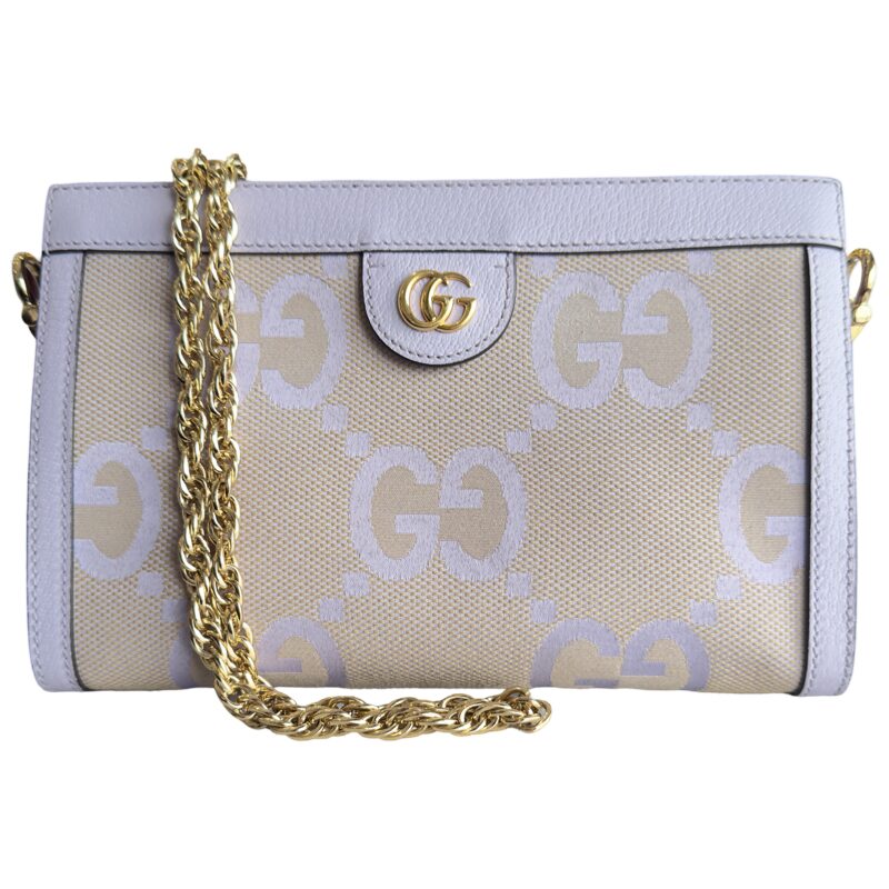 Gucci Small Purple Jumbo GG Web Ophidia Crossbody Bag