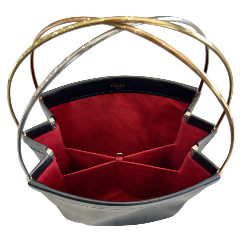 Cartier Black Leather Tricolor Trinity Bag