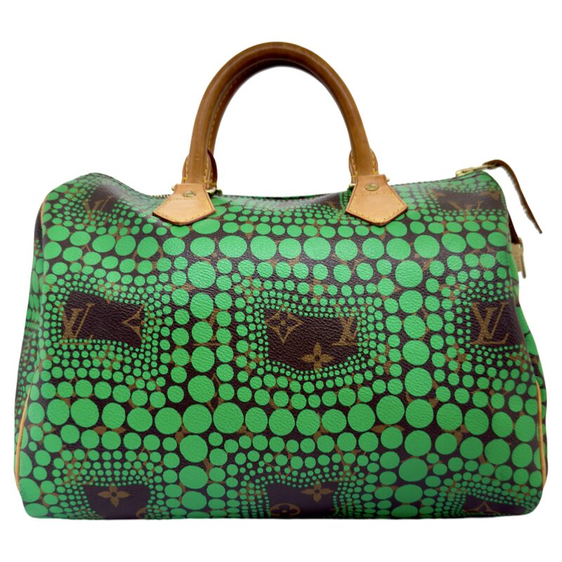 Louis Vuitton Speedy Handbag Limited Edition Kusama Town Monogram Canvas 30