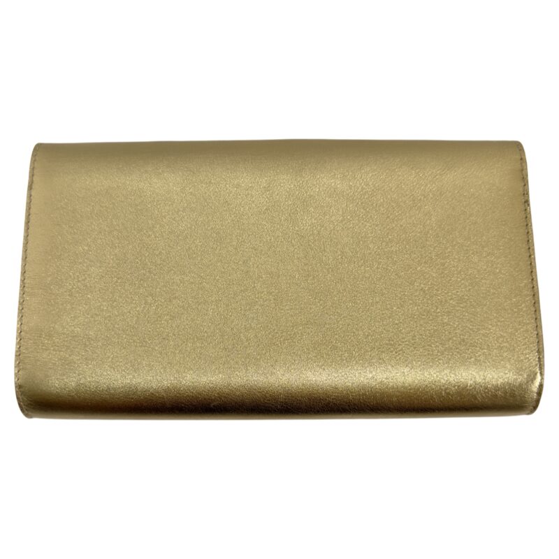 Louis Vuitton Metallic Gold Leather Louise Clutch