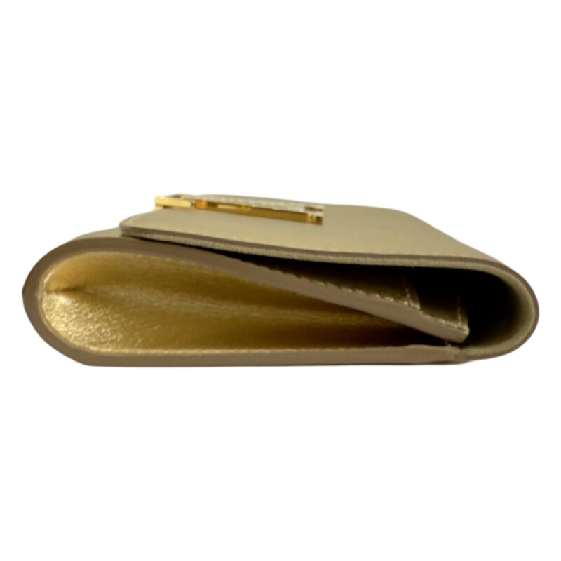 Louis Vuitton Metallic Gold Leather Louise Clutch