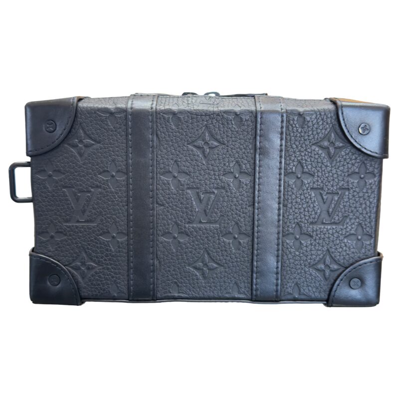 Louis Vuitton Black Monogram Embossed Taurillon Leather Soft Trunk