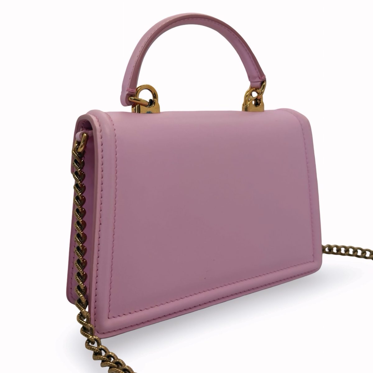 Dolce & Gabbana Smooth Calfskin Small Devotion Top Handle Bag