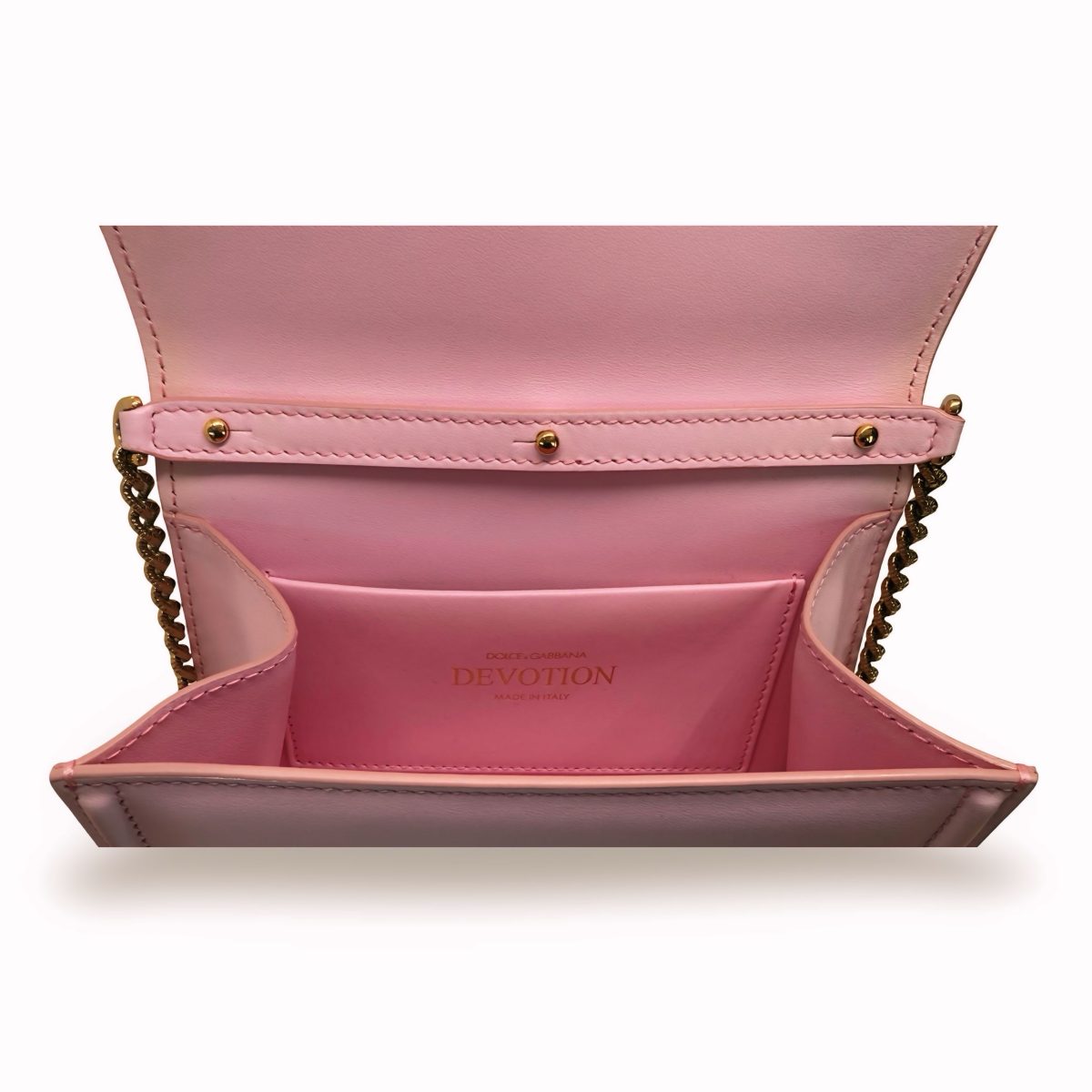 Dolce & Gabbana Smooth Calfskin Small Devotion Top Handle Bag