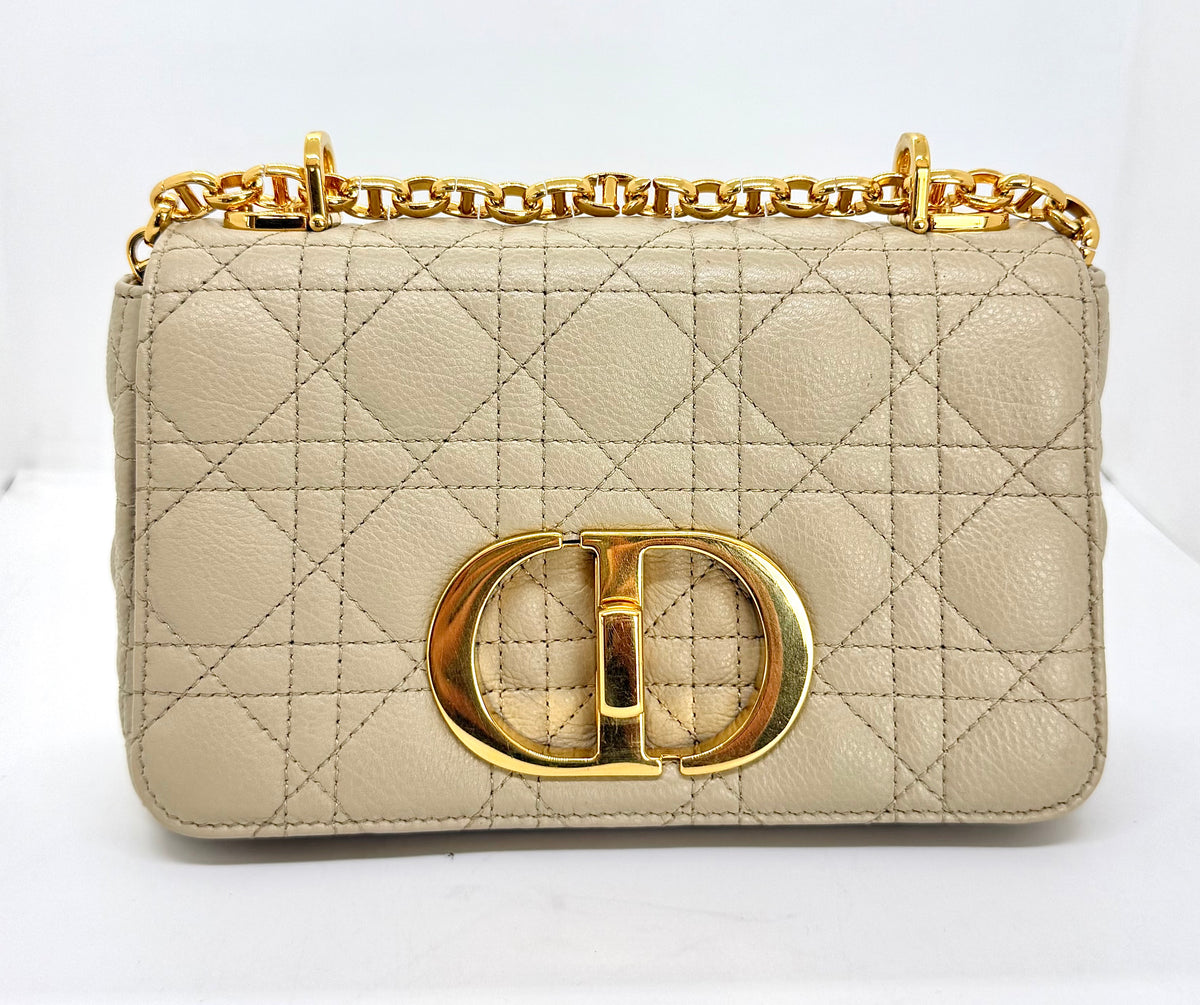Christian Dior Calfskin Cannage Small Caro Bag