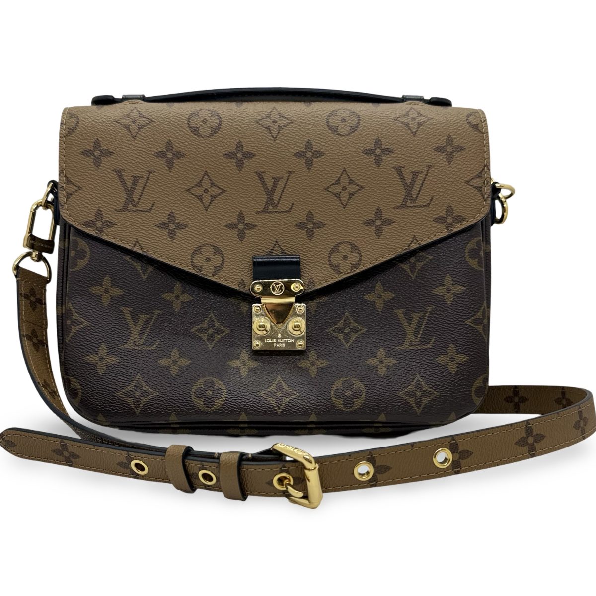 Louis Vuitton Pochette Metis bag in reverse monogram canvas