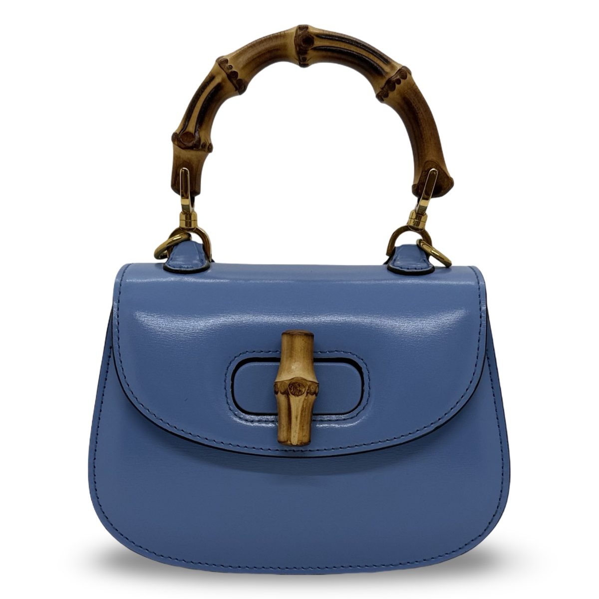 Gucci Leather Bamboo 1947 Mini Top Handle Bag