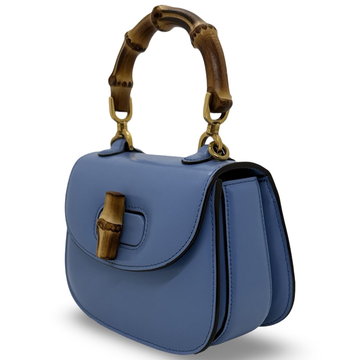Gucci Leather Bamboo 1947 Mini Top Handle Bag