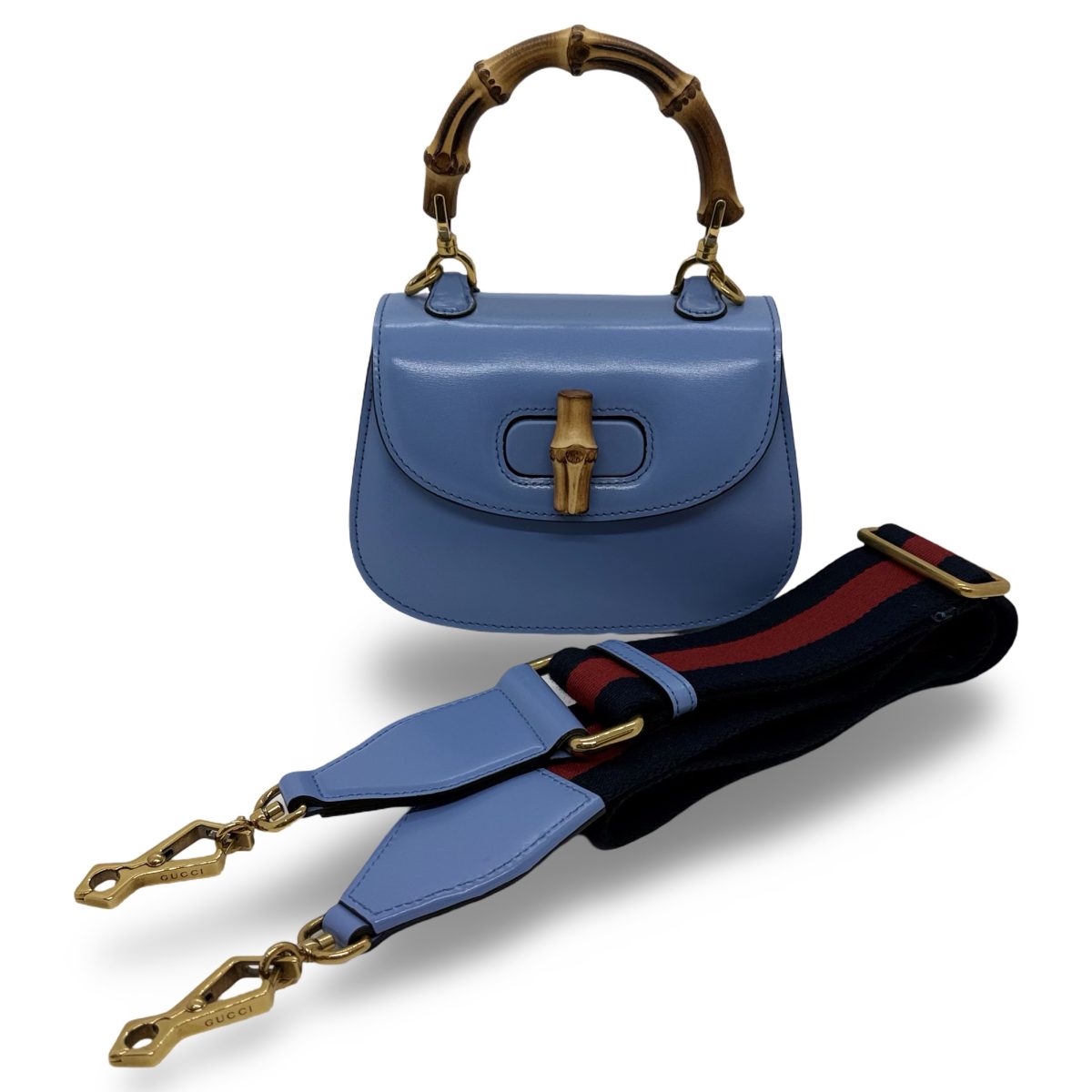 Gucci Leather Bamboo 1947 Mini Top Handle Bag