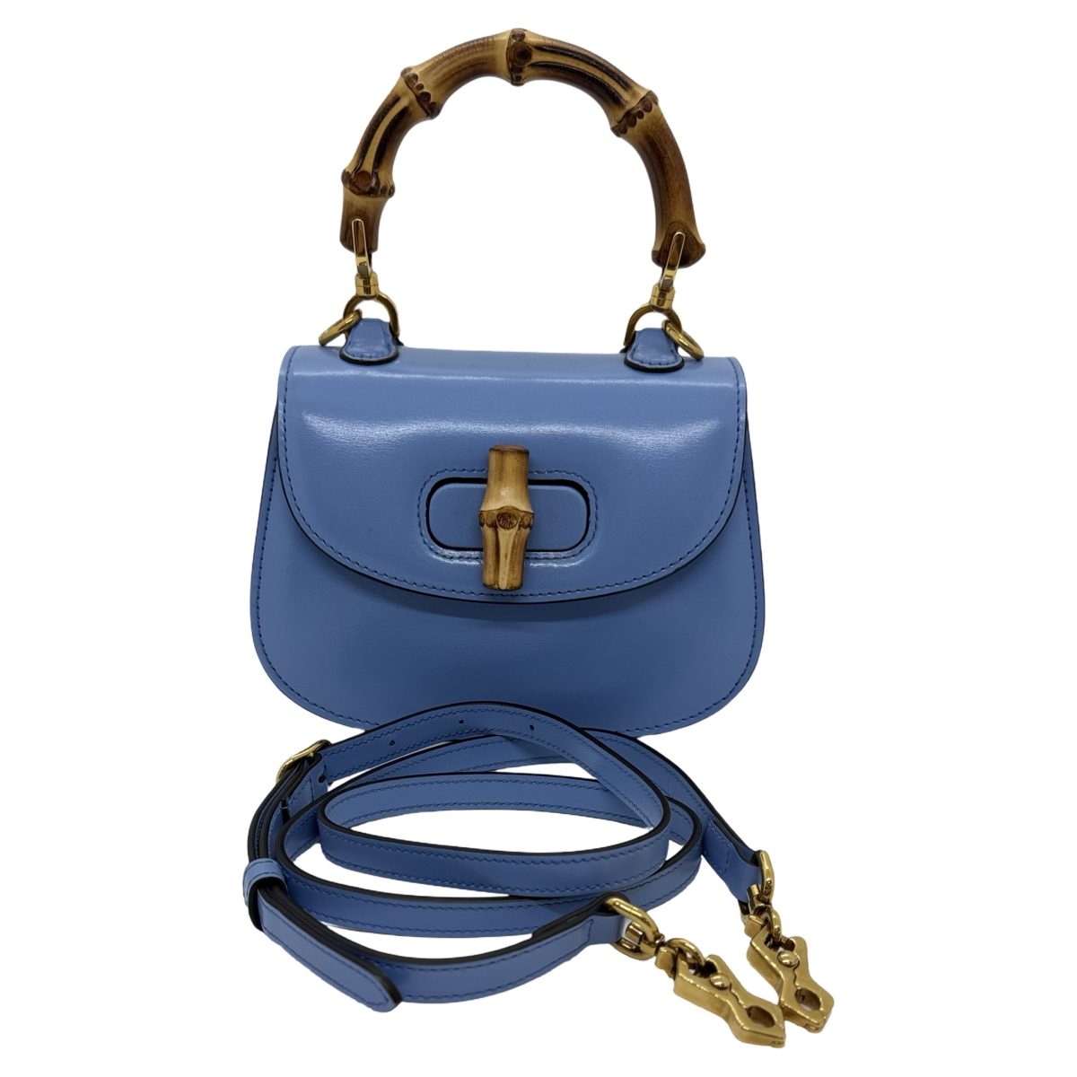Gucci Leather Bamboo 1947 Mini Top Handle Bag