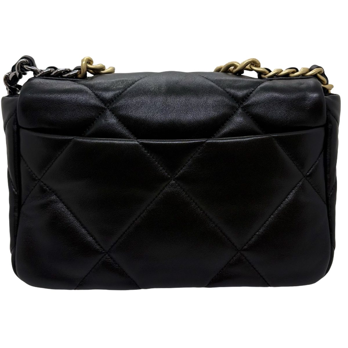 Chanel 19 Flap bag, black lambskin with mixed metal hardware