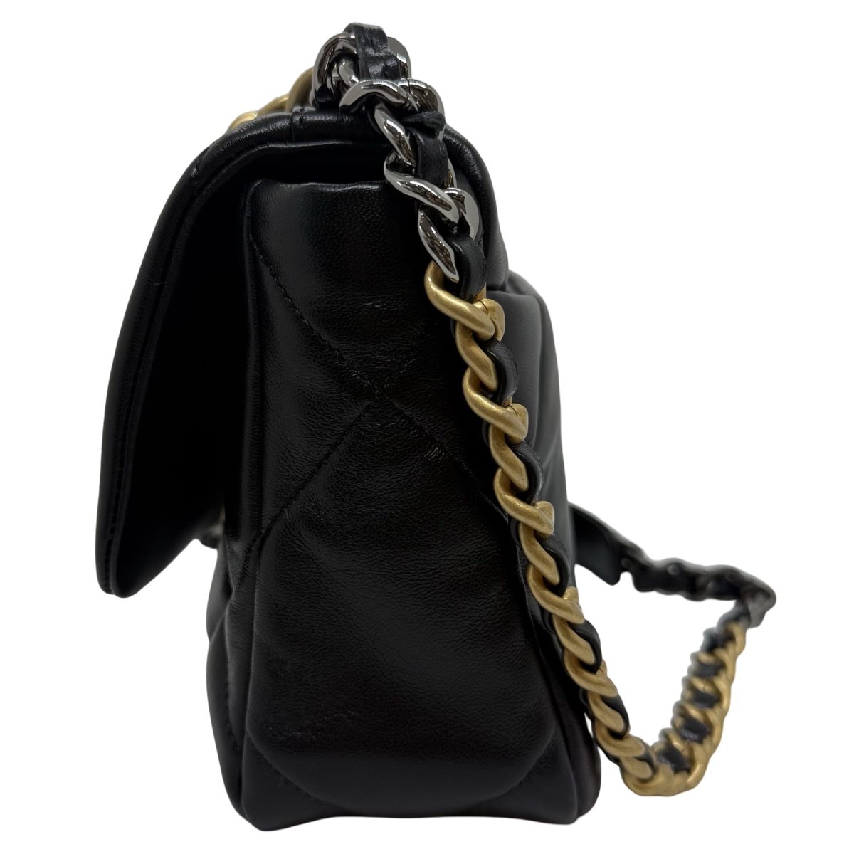 Chanel 19 Flap bag, black lambskin with mixed metal hardware