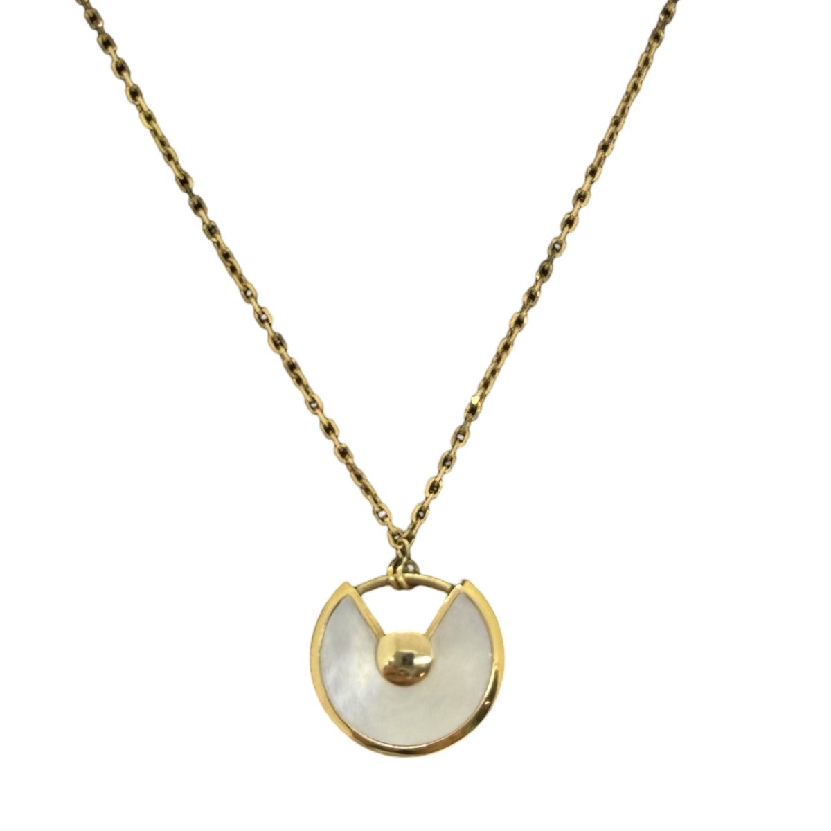 Cartier Amulette 18kt Yellow Gold, Mother-of- Pearl, Diamond Necklace