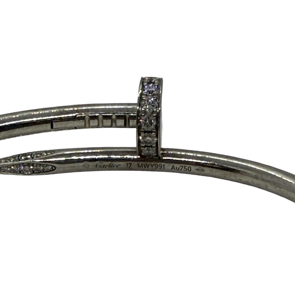 Cartier 18K white gold & Diamonds Juste Un Clou bracelet size 17