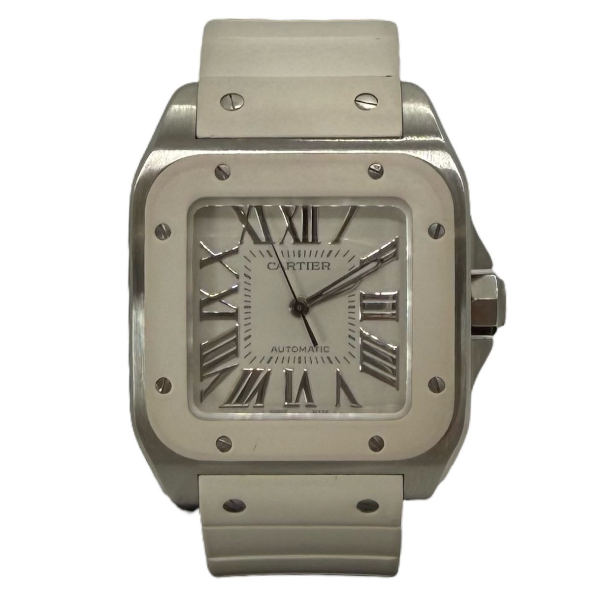 Cartier Santos 100 Medium, ref W20129U2, model 2878.
