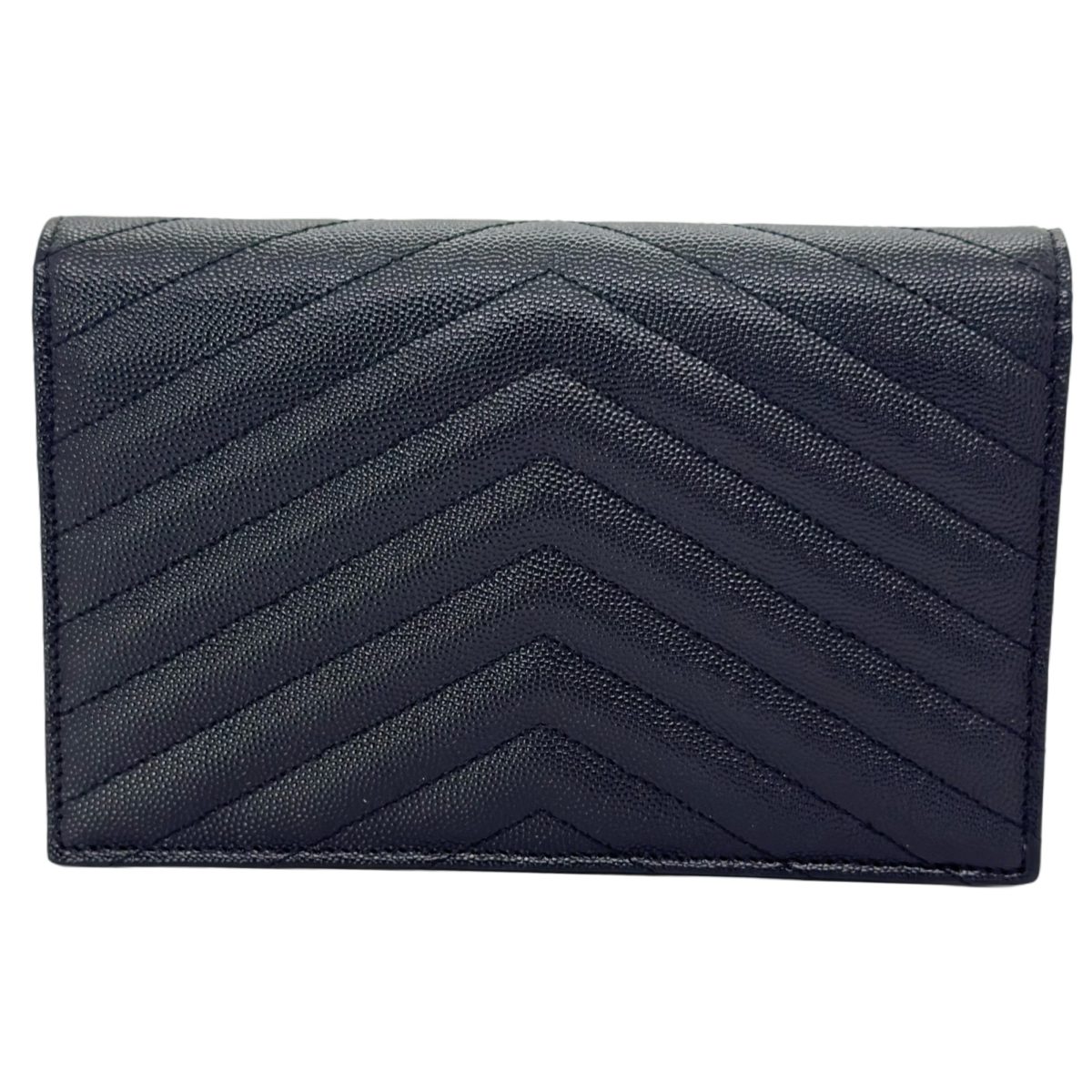 Saint Laurent Cassandre leather chain wallet