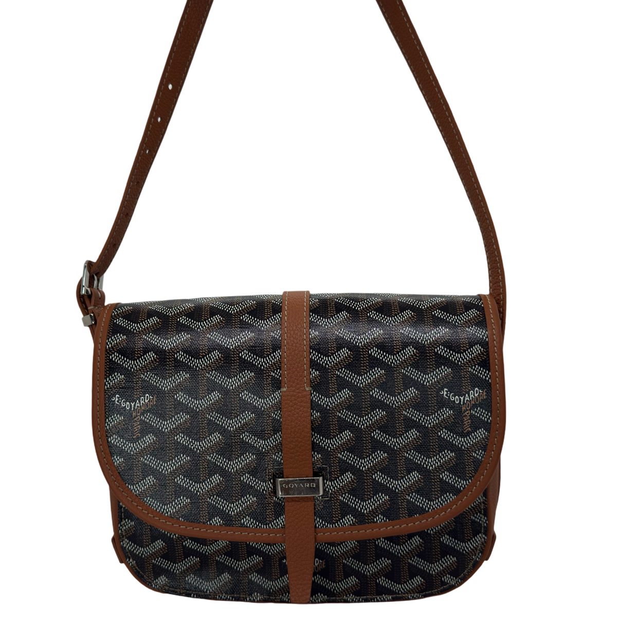 Goyard Goyardine Belvedere Crossbody PM Brown