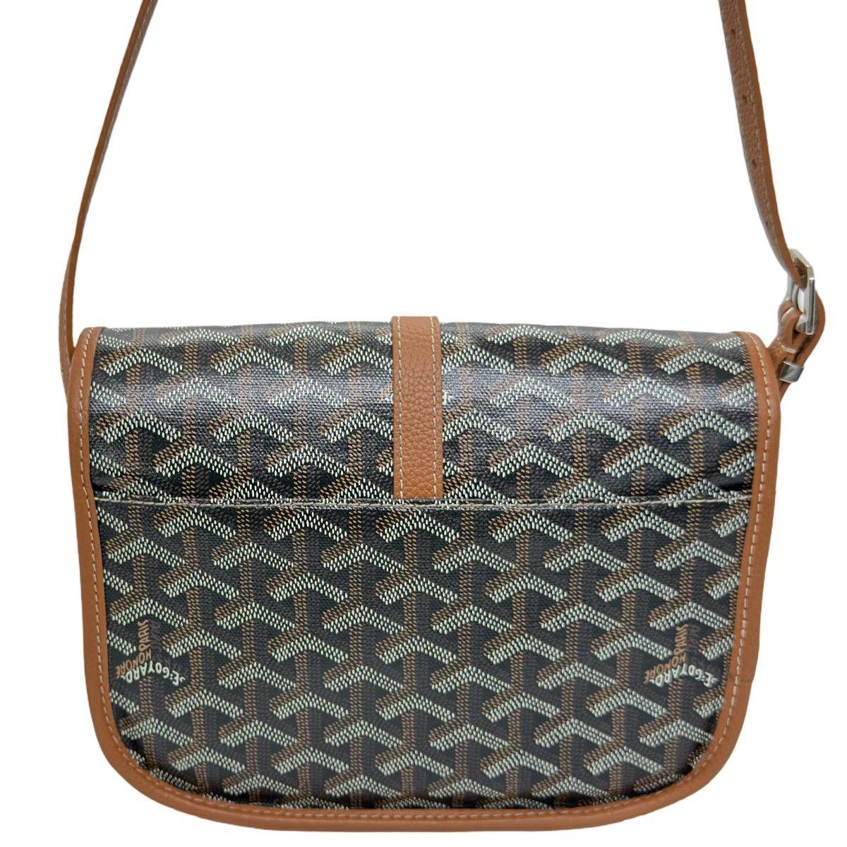 Goyard Goyardine Belvedere Crossbody PM Brown
