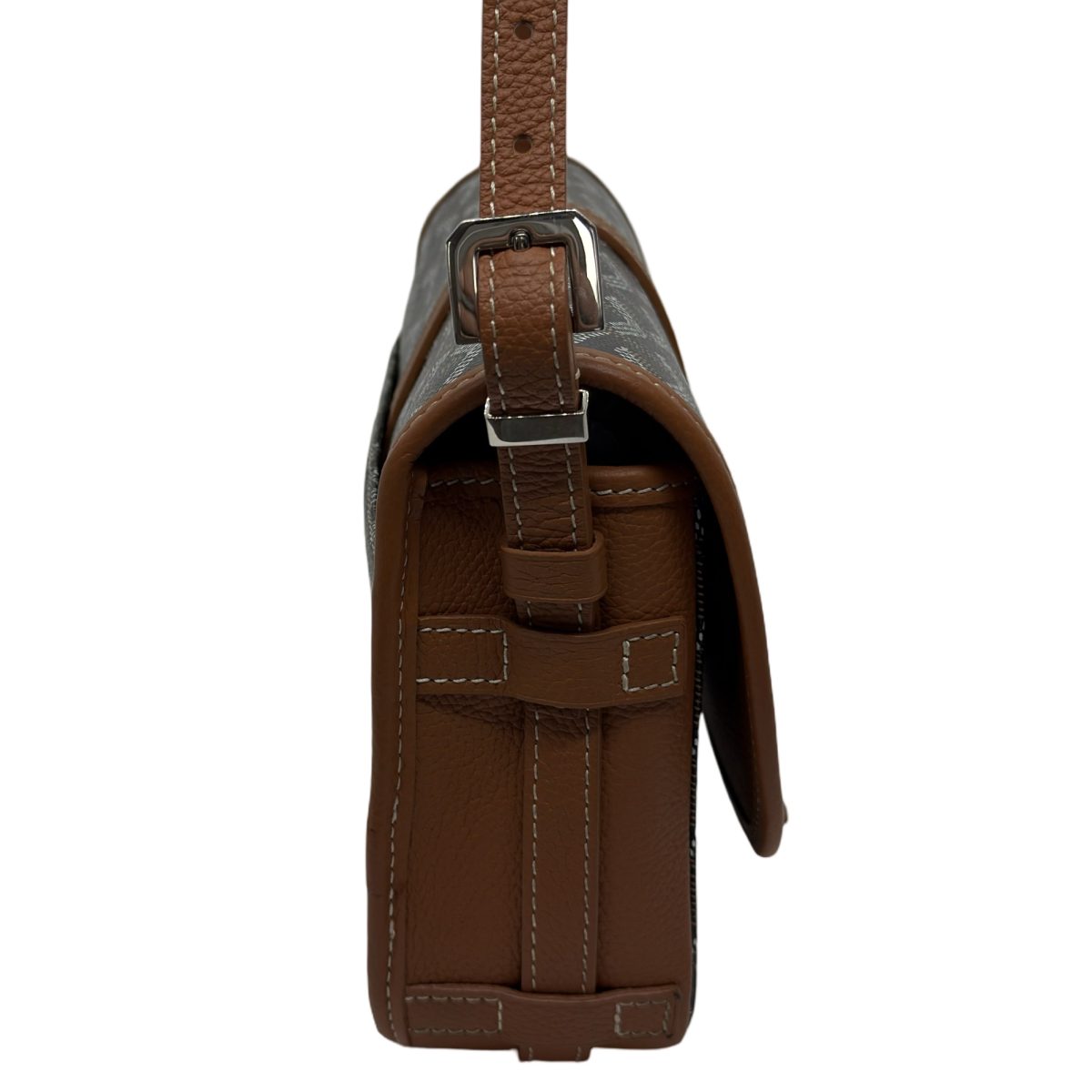 Goyard Goyardine Belvedere Crossbody PM Brown