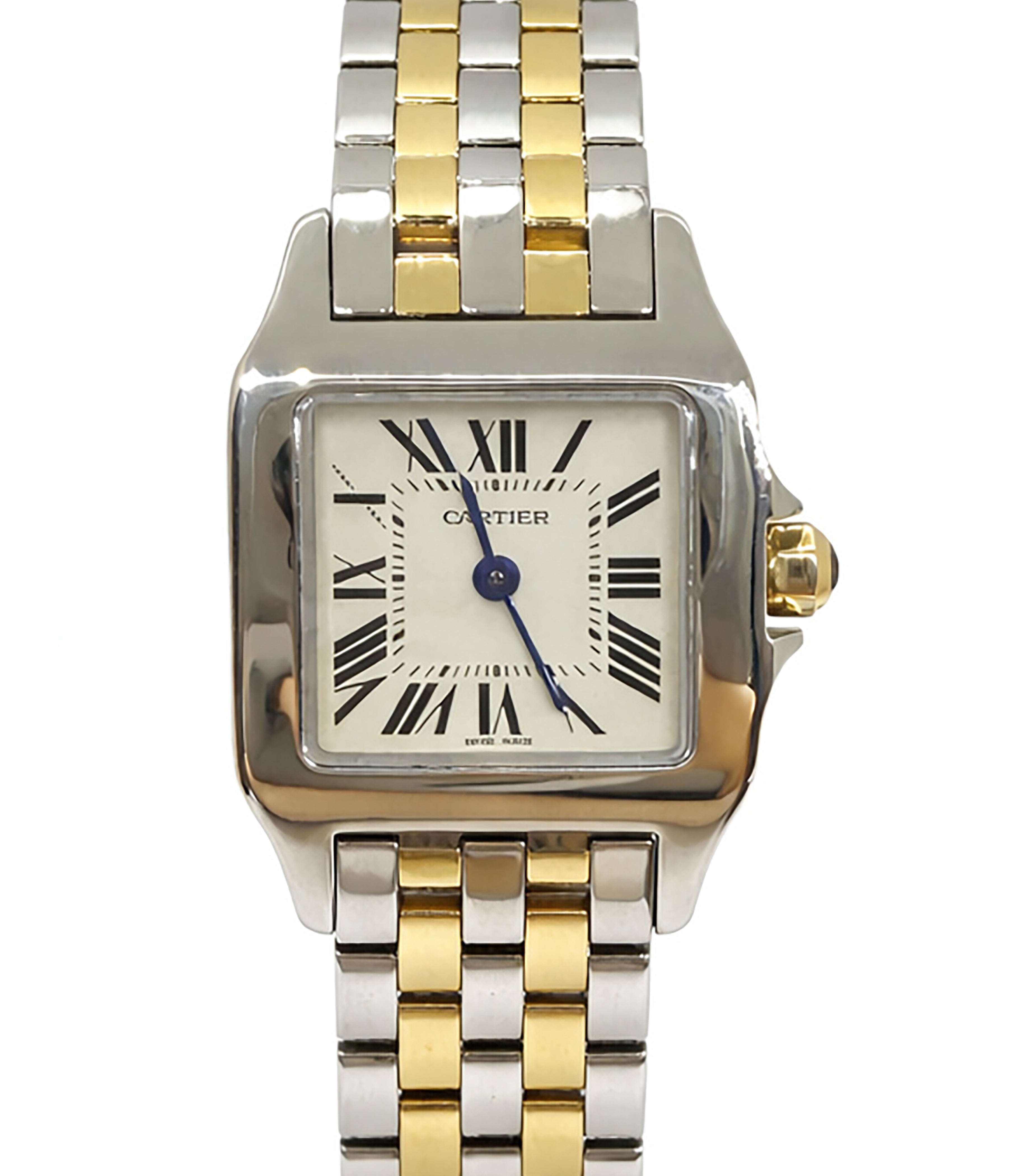 Cartier Santos Demoiselle, Size Small, 18k yellow gold & stainless steel. 2017  model, Ref: W25066Z6