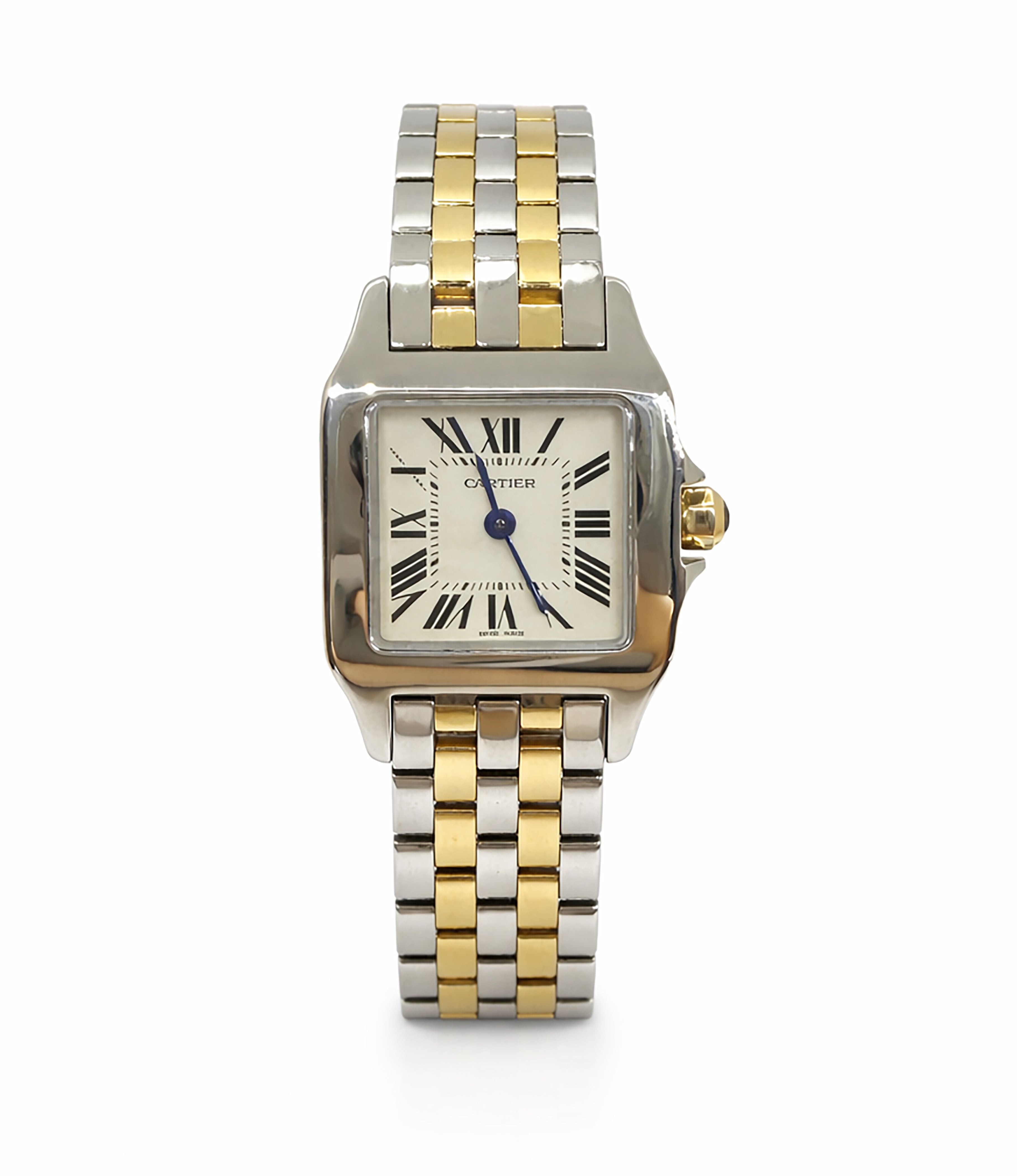 Cartier Santos Demoiselle, Size Small, 18k yellow gold & stainless steel. 2017  model, Ref: W25066Z6