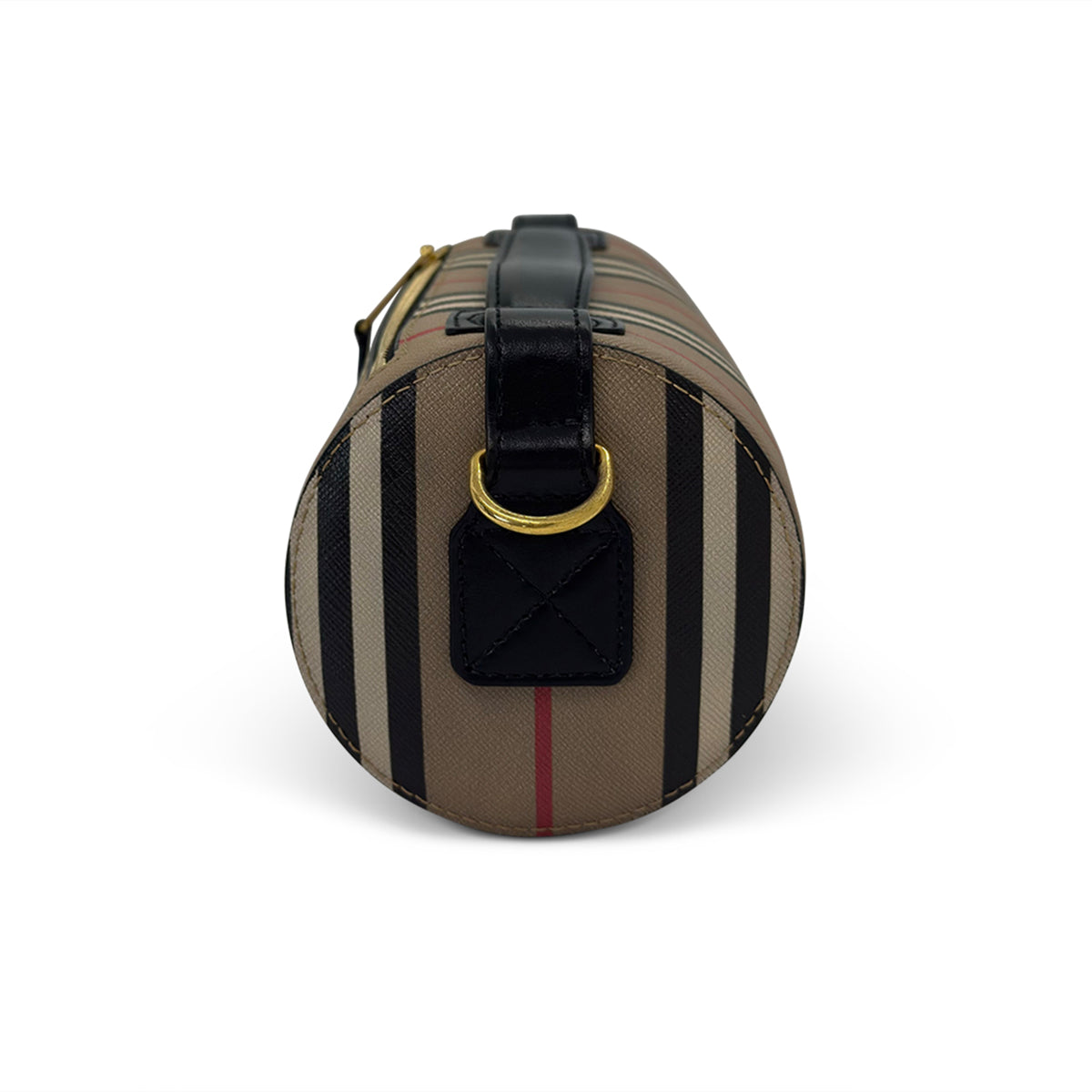 Burberry Beige Vintage Check Barrel Bag