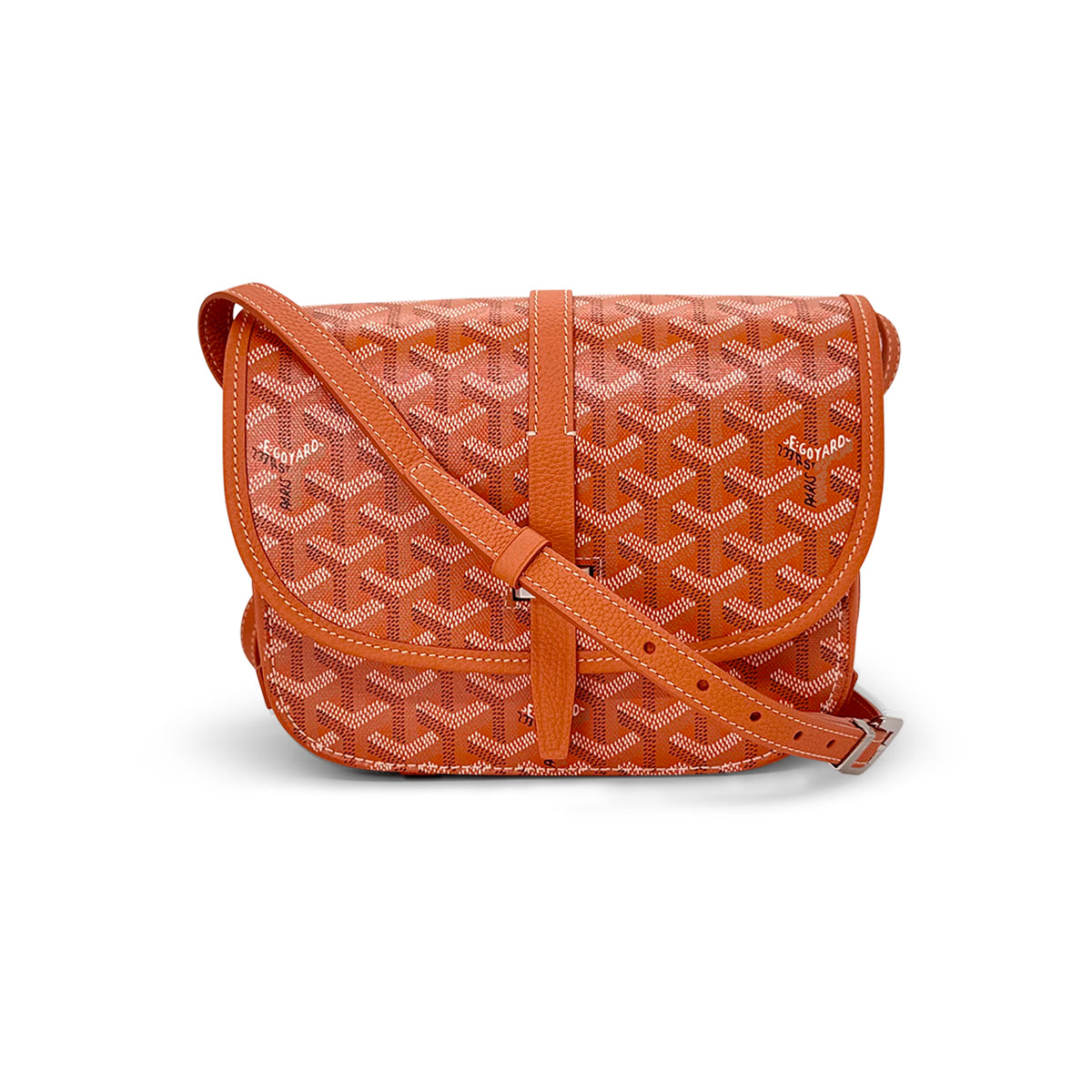 Goyard Belvedere II PM Orange Goyardine coated canvas and leather bag