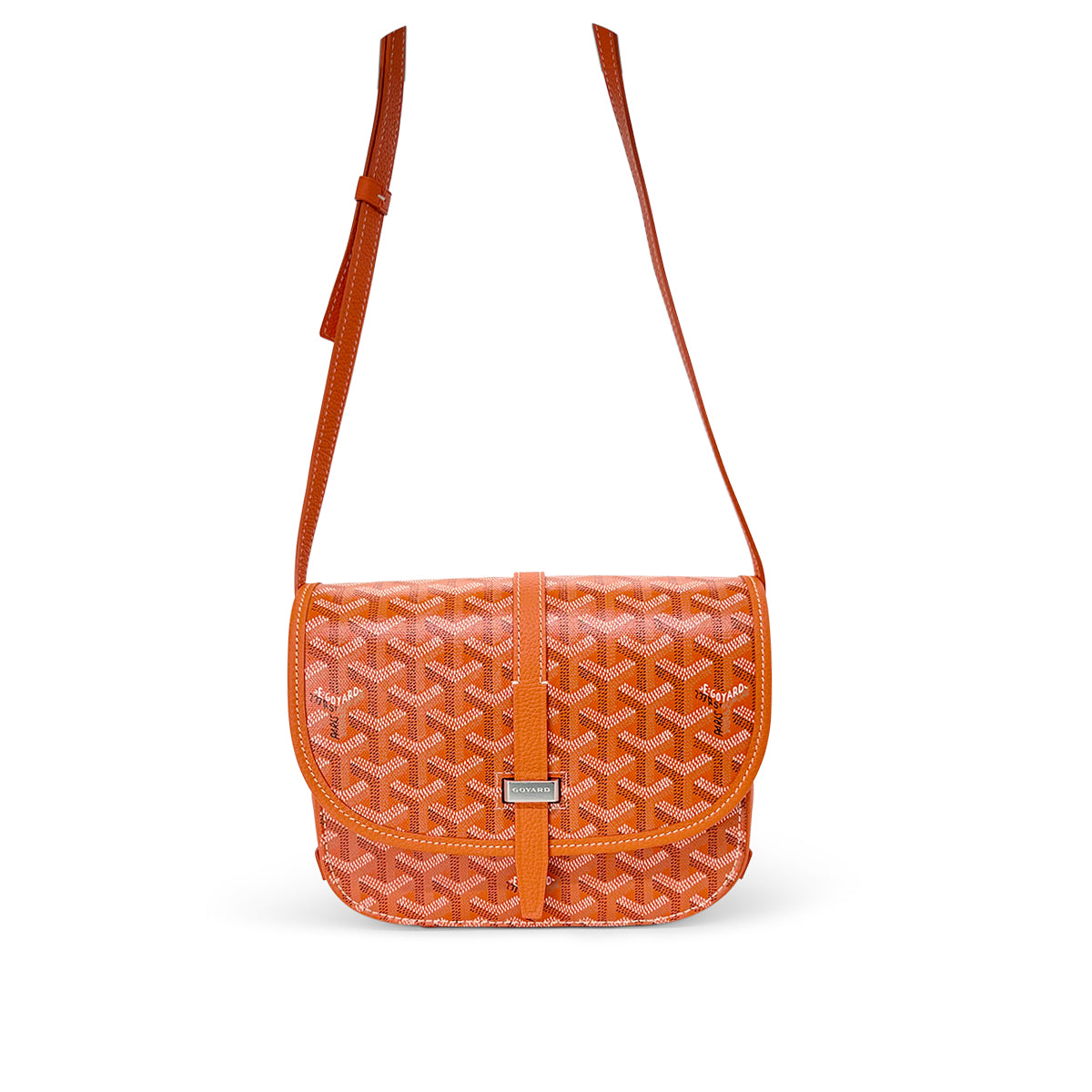 Goyard Belvedere II PM Orange Goyardine coated canvas and leather bag