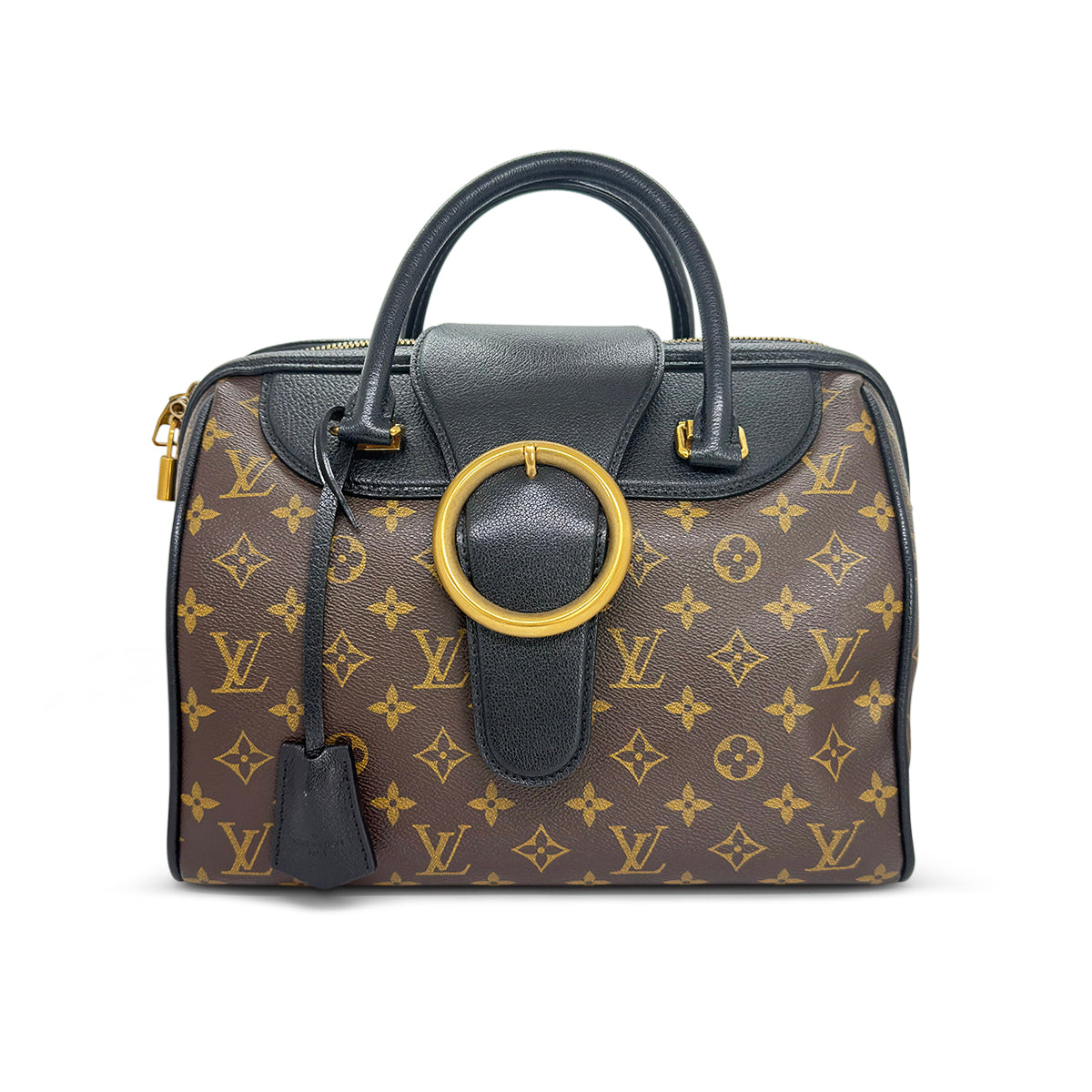 Louis Vuitton Limited Edition Black Monogram Canvas Golden Arrow Speedy Bag