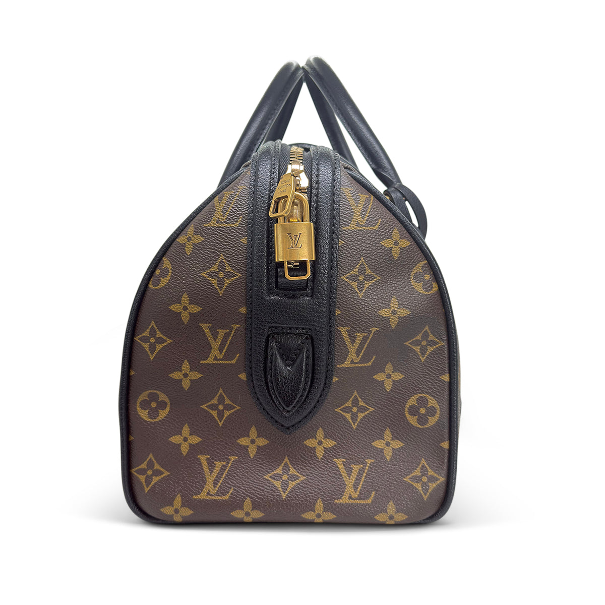 Louis Vuitton Limited Edition Black Monogram Canvas Golden Arrow Speedy Bag