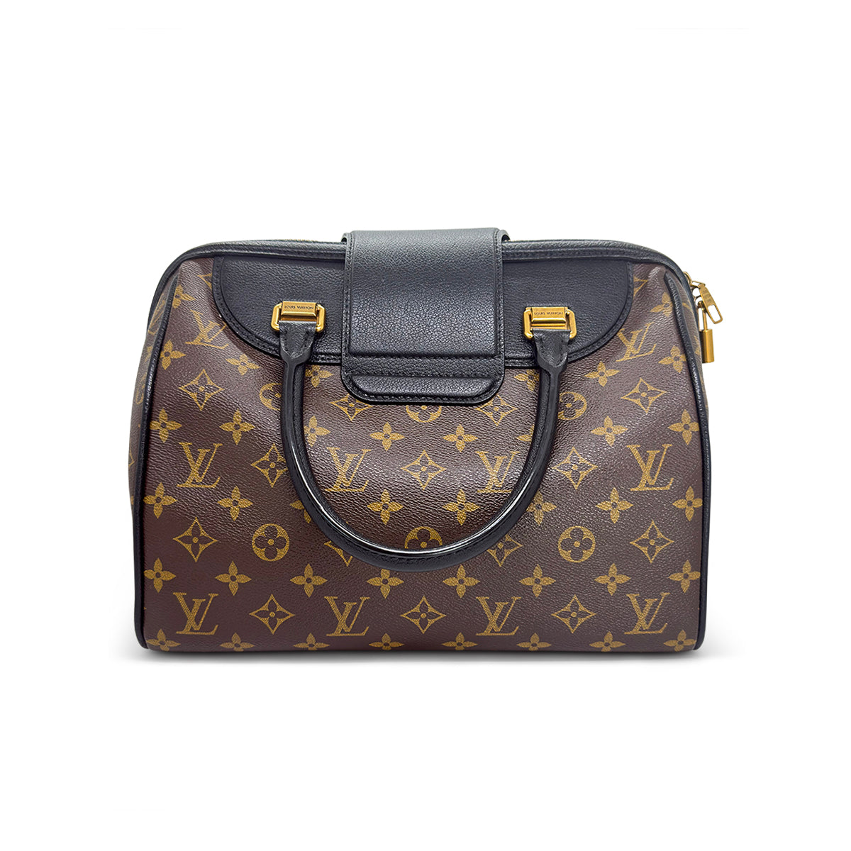 Louis Vuitton Limited Edition Black Monogram Canvas Golden Arrow Speedy Bag