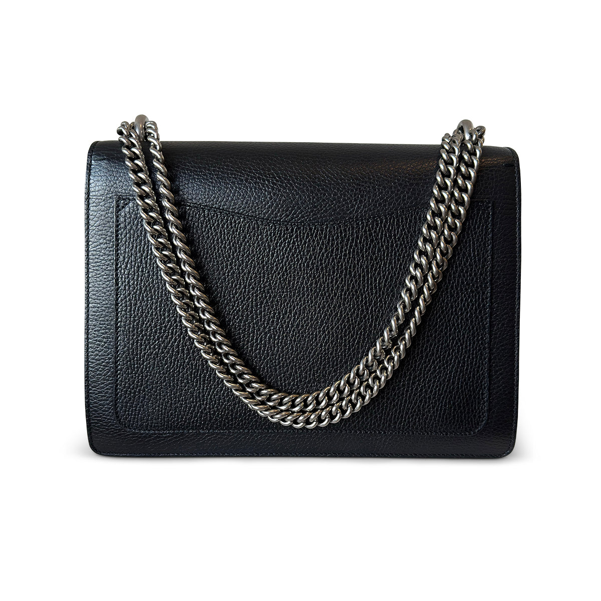 Gucci Black Leather Medium Dionysus Shoulder Bag