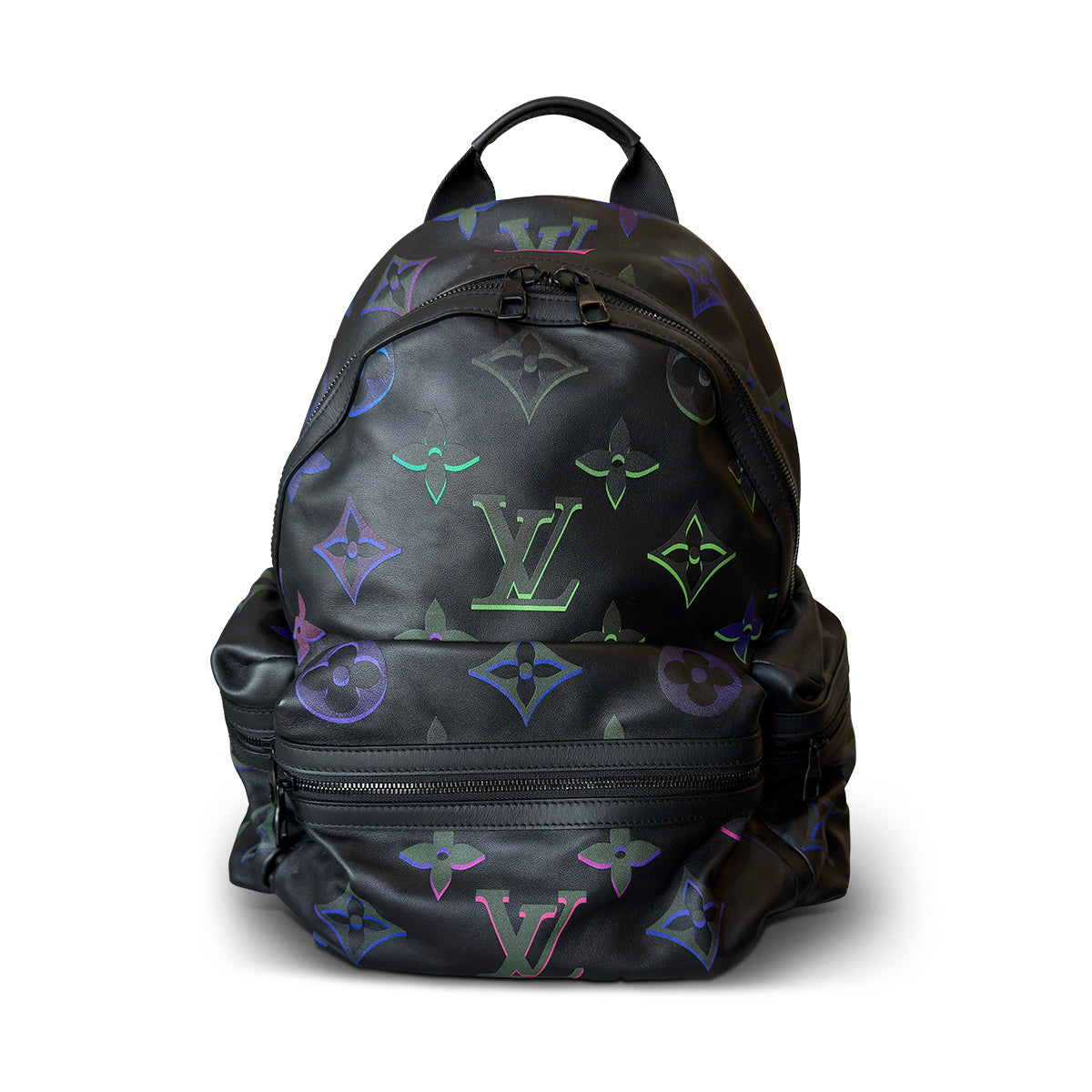 Louis Vuitton Calfskin Monogram Spotlight Comet Backpack Black Borealis